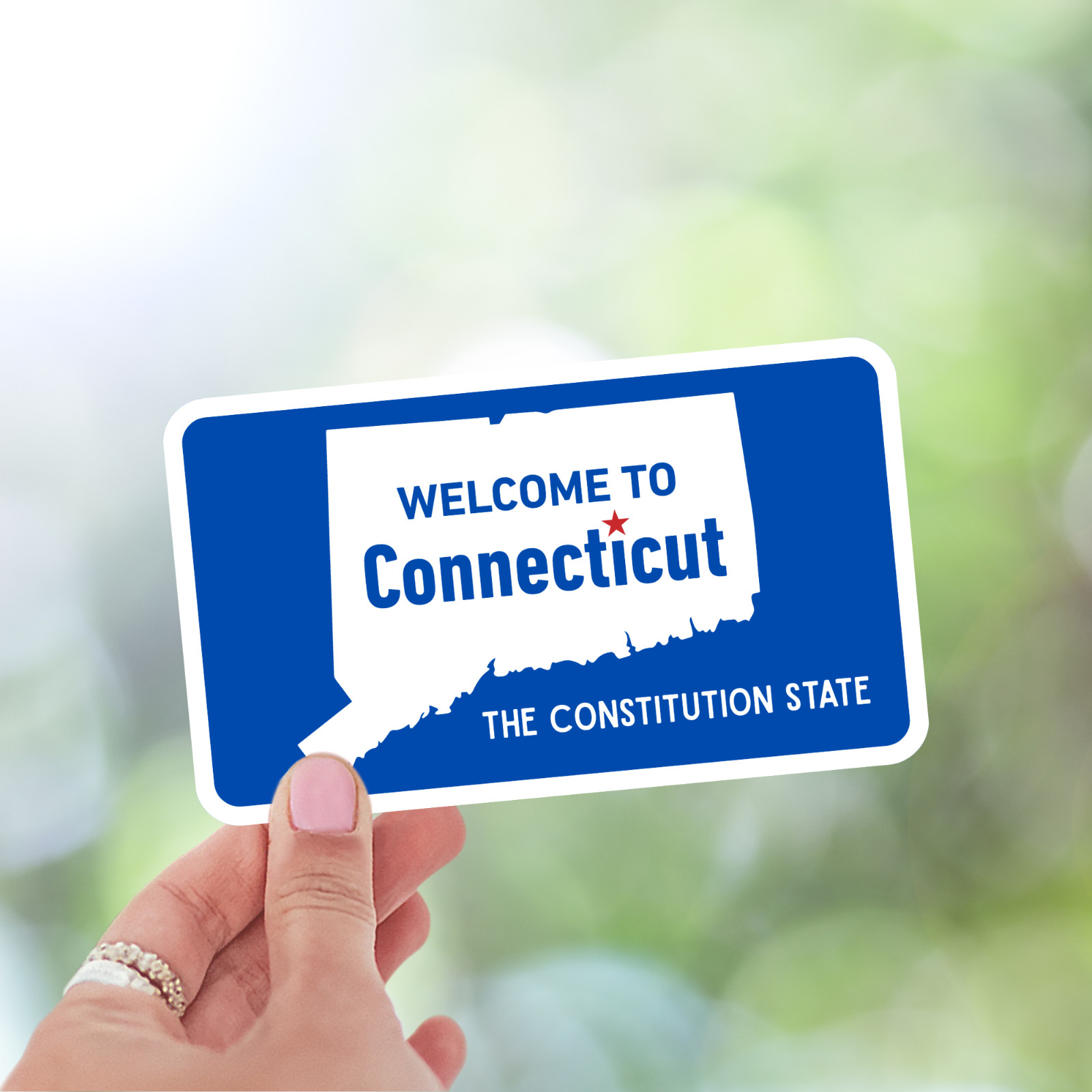 Welcome to Connecticut Sticker Constitution State Vinyl Decal Waterproof Travel