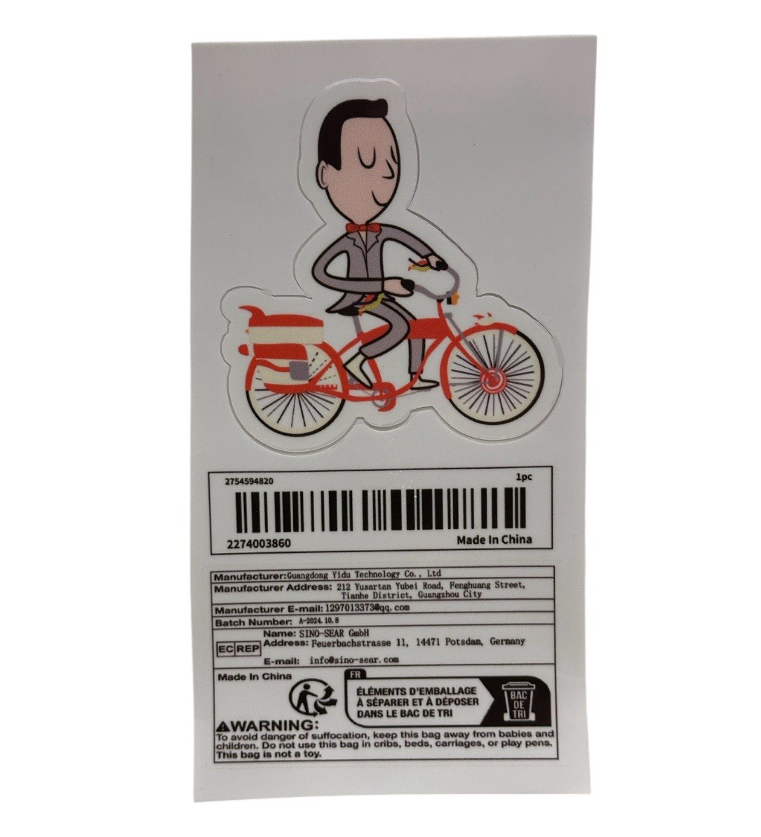Pee-Wee Herman Retro Bicycle 3” Diecut Vinyl Sticker Decal Funny Big Adventure