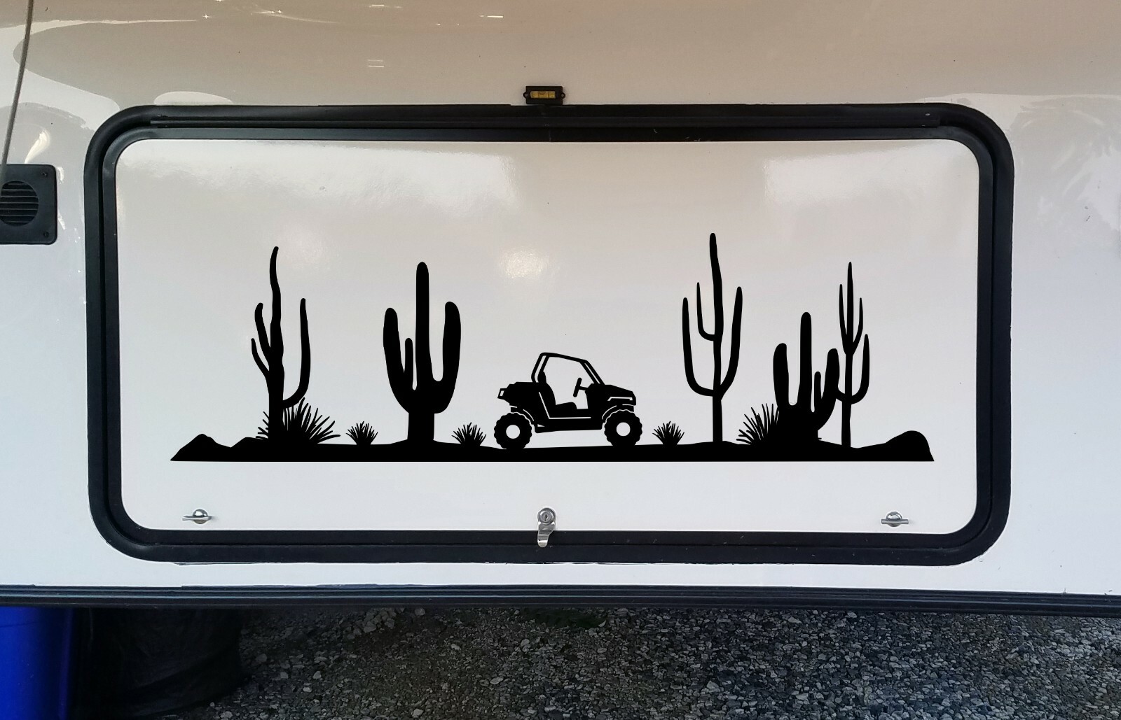 ATV Desert Scene Vinyl Decal V1 | Cactus RV Toy Hauler Quad 4-Wheeler | Sticker