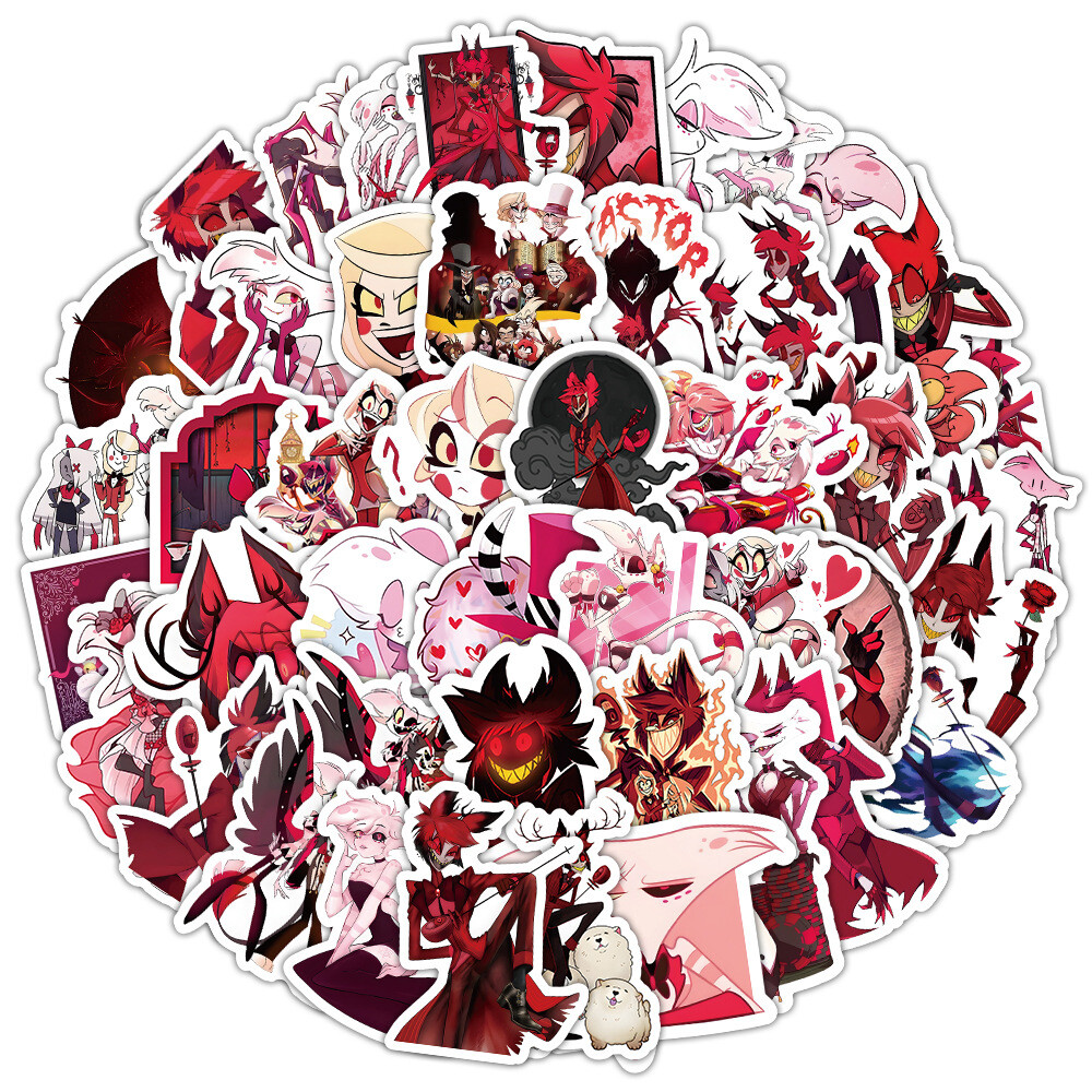 100Pcs Hazbin Hotel Season 2 Cartoon Sticker for Adults Teens Girl Water Bottles