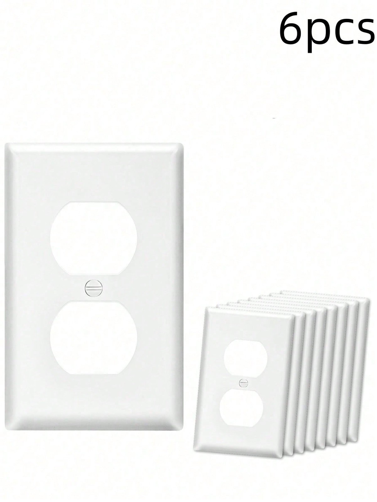 Multicolor Outlet Cover Plates 6 Pieces Standard Size 4.50 x 2.76 Inch