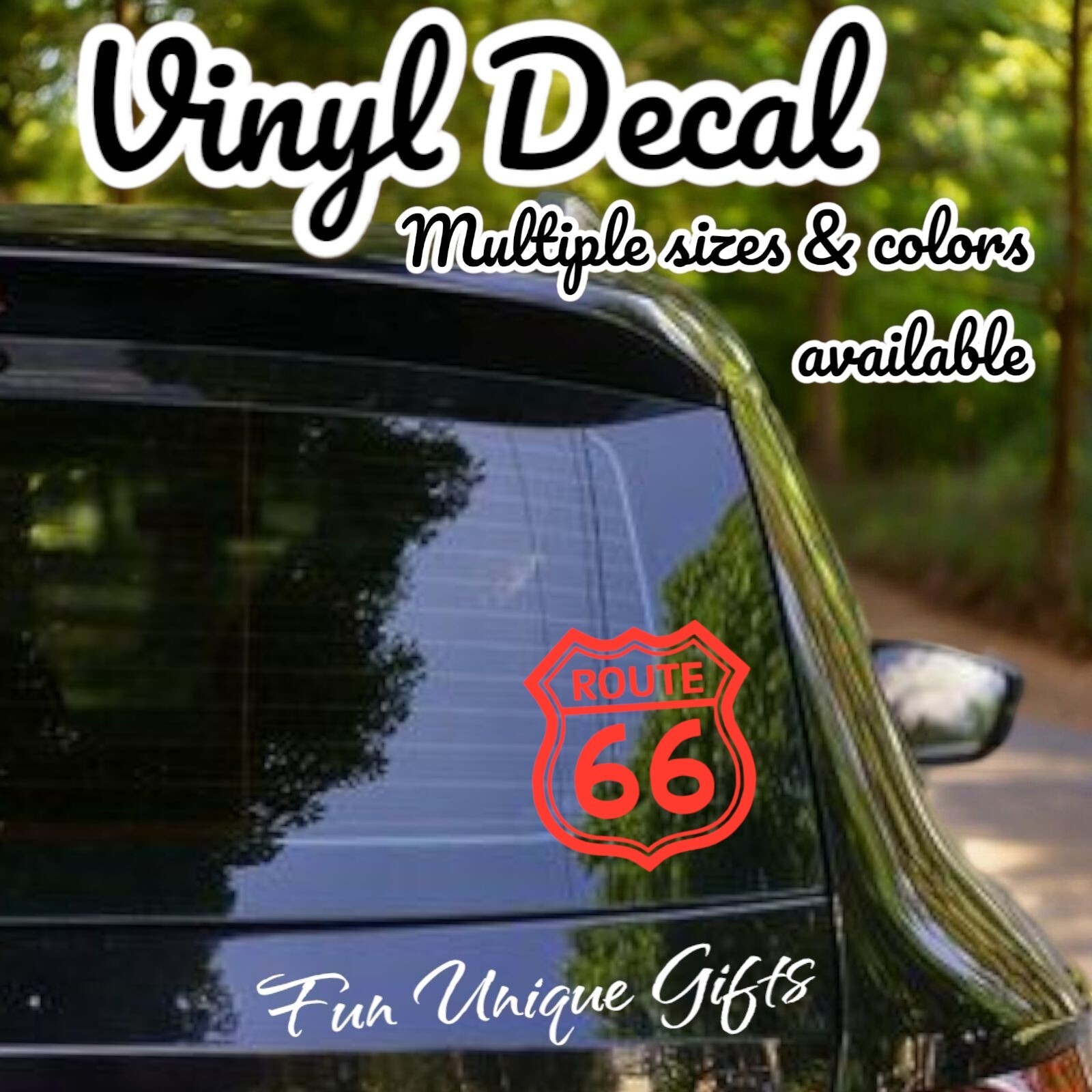 Route 66 Vinyl Decal Sticker -Multiple Colors & Sizes- FREE SHIPPING
