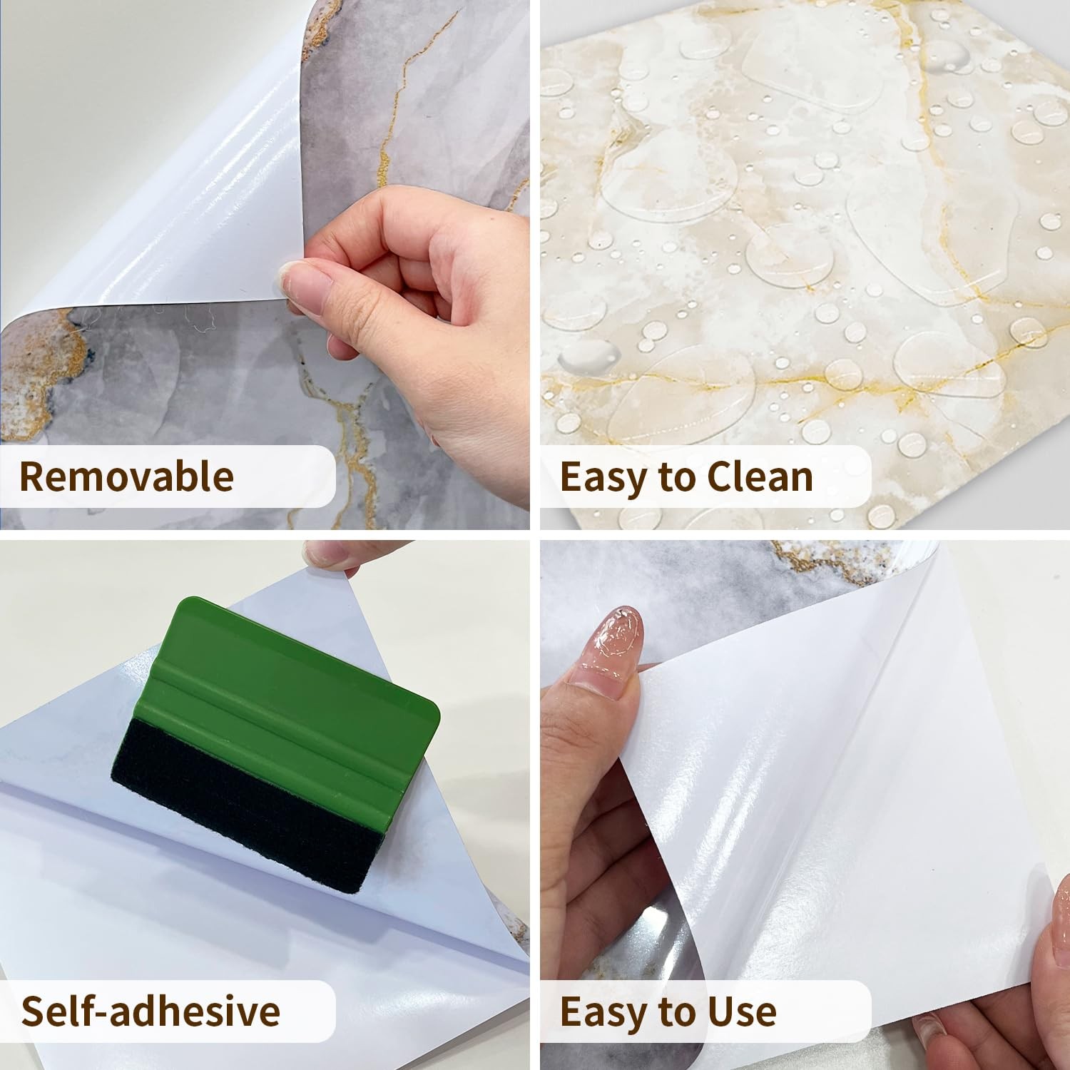 50Pcs Peel and Stick Backsplash Wall Tile for Kitchen Bathroom Laundry Room, …