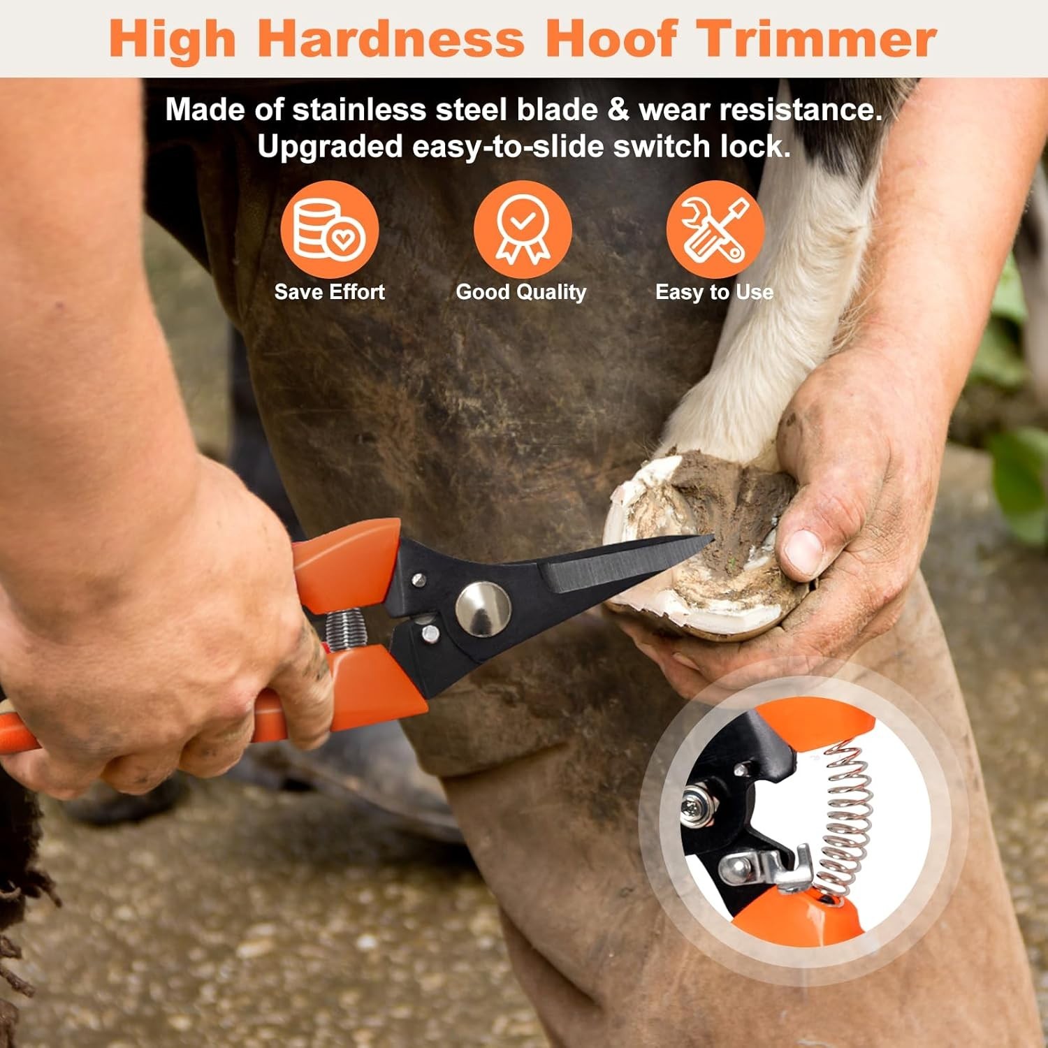 8 inch Farrier Tools Kit (8 Piece) Horse Goat Hoof Trimmers Carbon Steel…