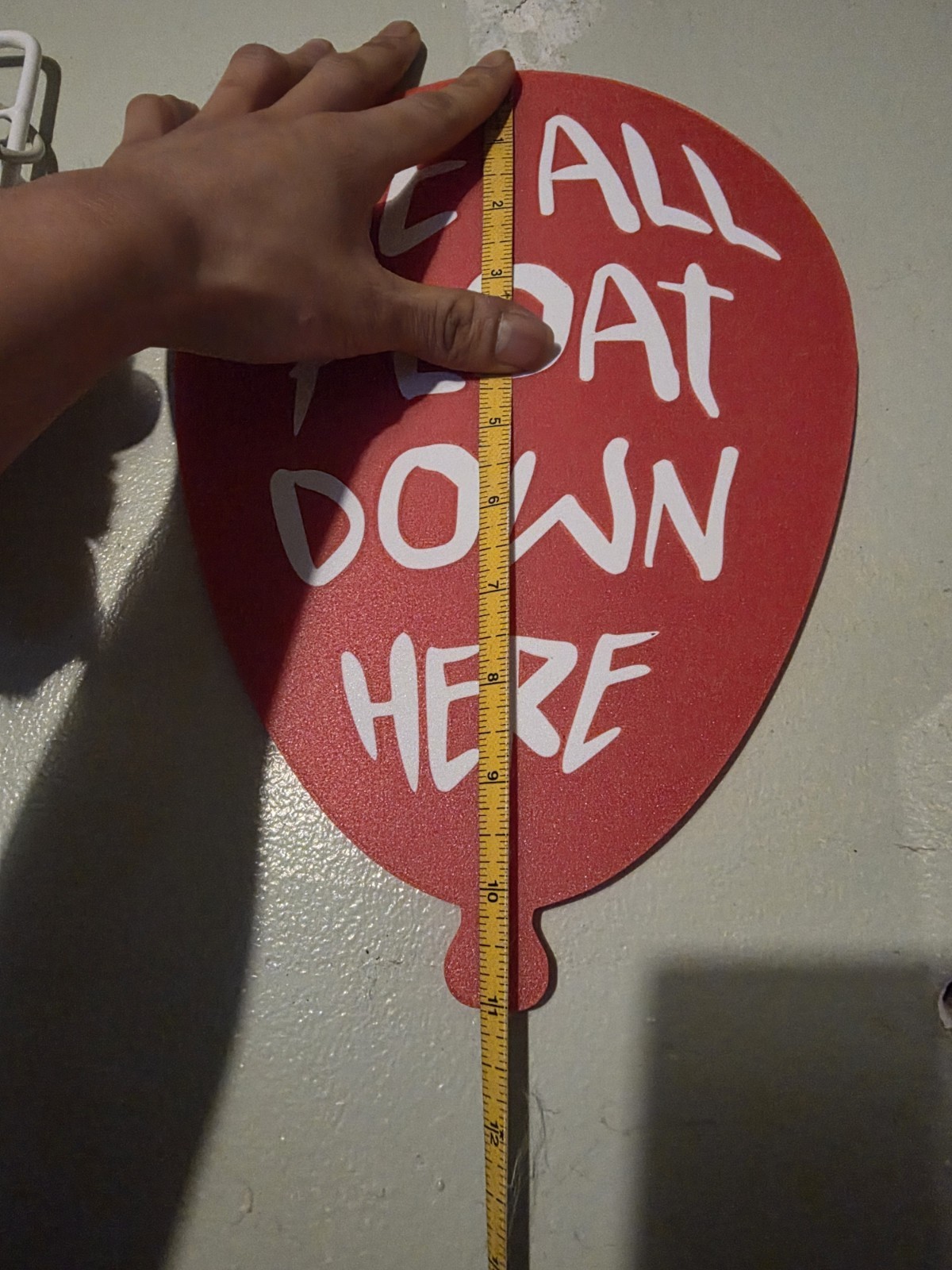 3D Printed It Red Balloon Wall Decoration