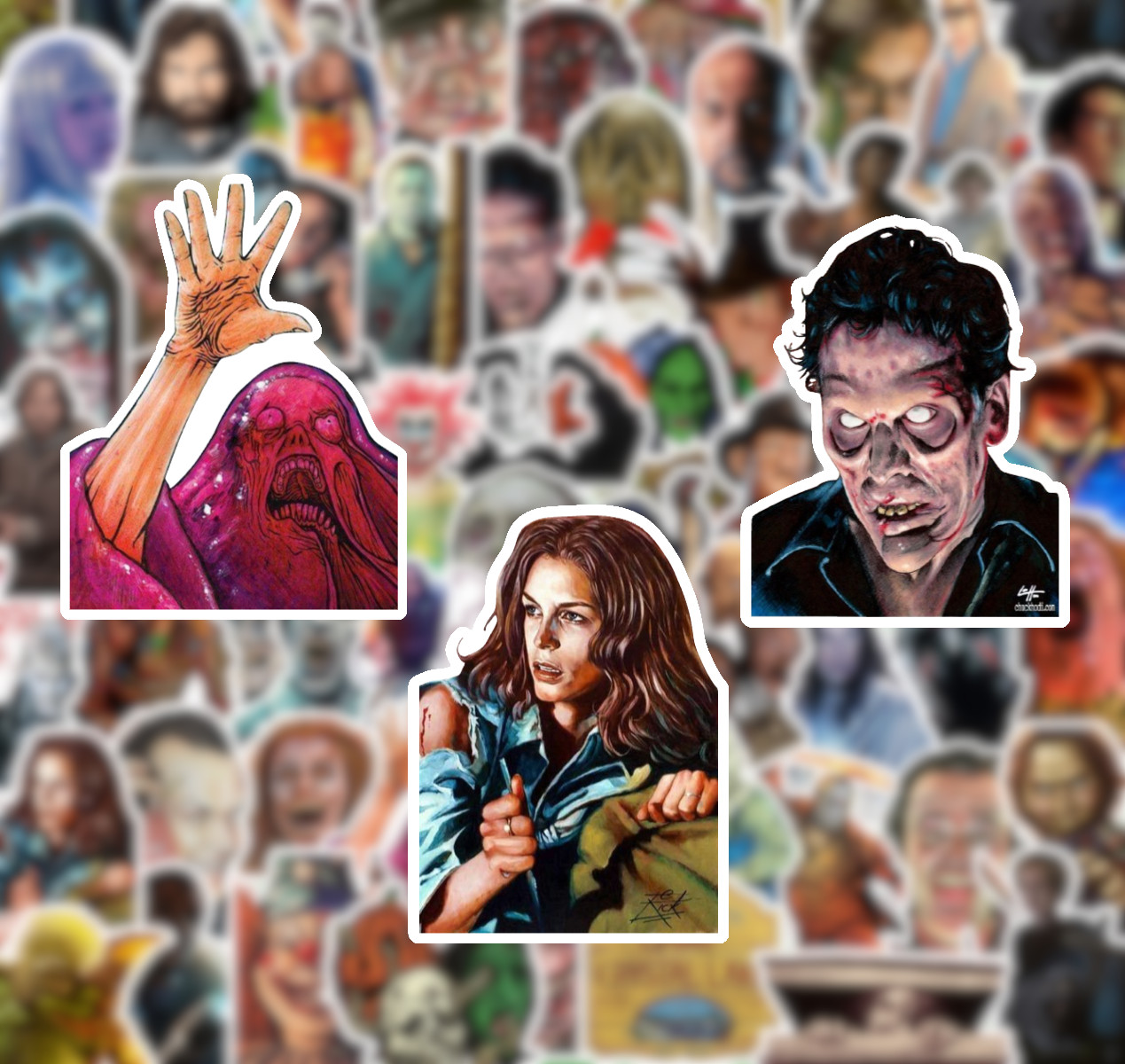 25/50 80's Horror Movie Sticker Pack-Waterproof Vinyl- Halloween Friday the 13th