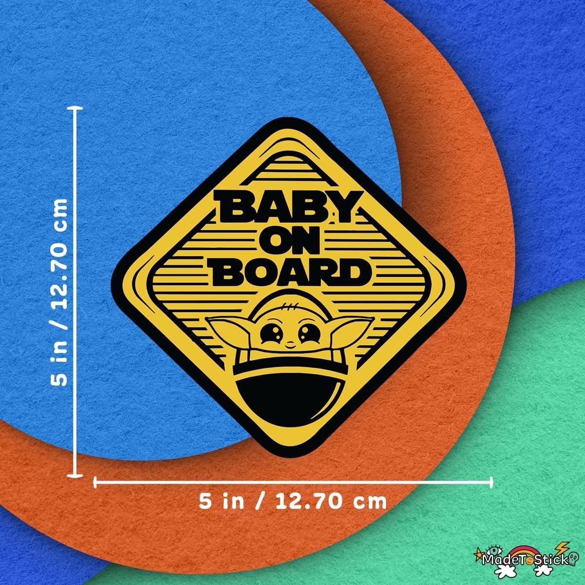 Baby On Board 5" x 5" Sticker Vinyl Decal