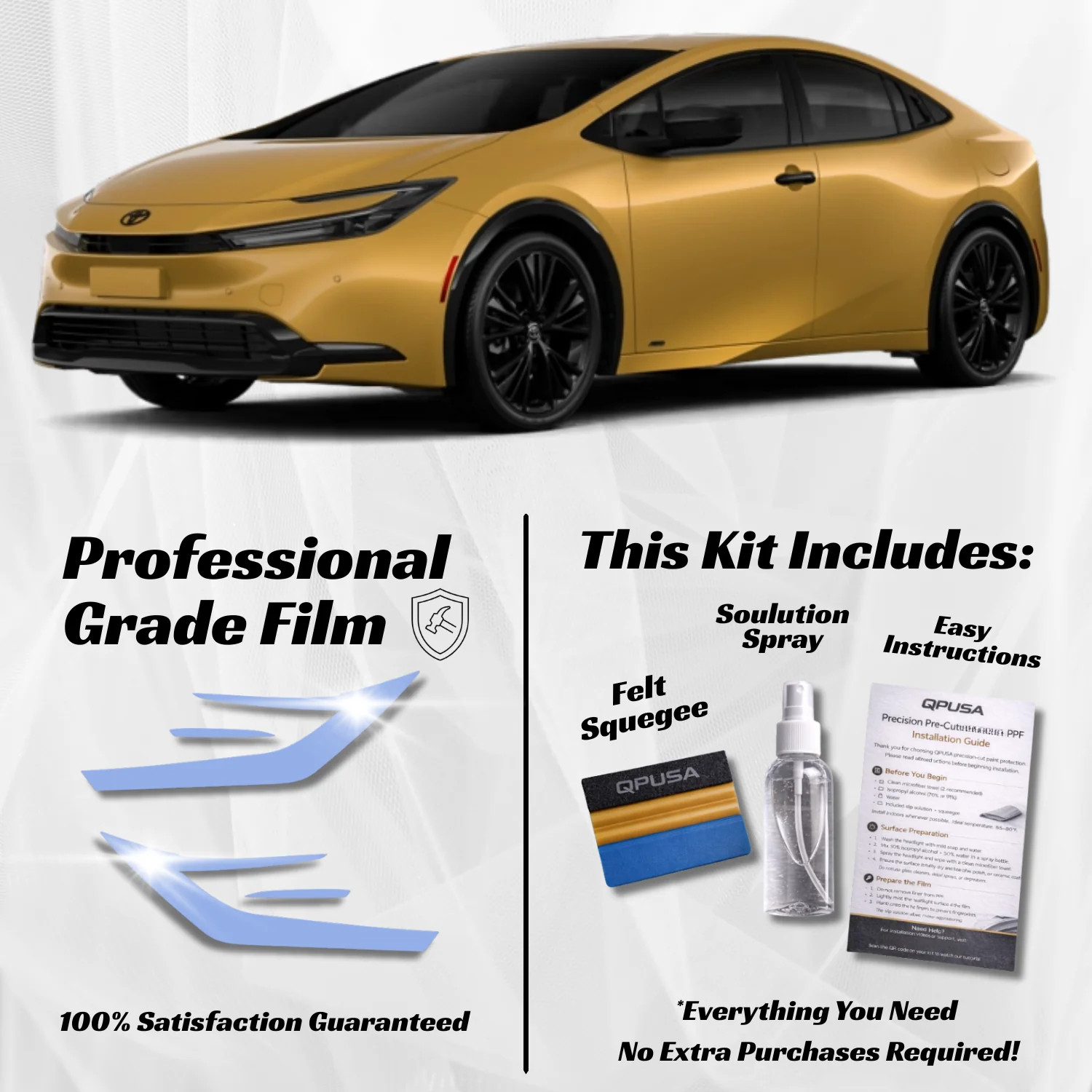 Compatible With Toyota Prius (2023-2026) Headlight PPF Protection Kit – Pre-Cut