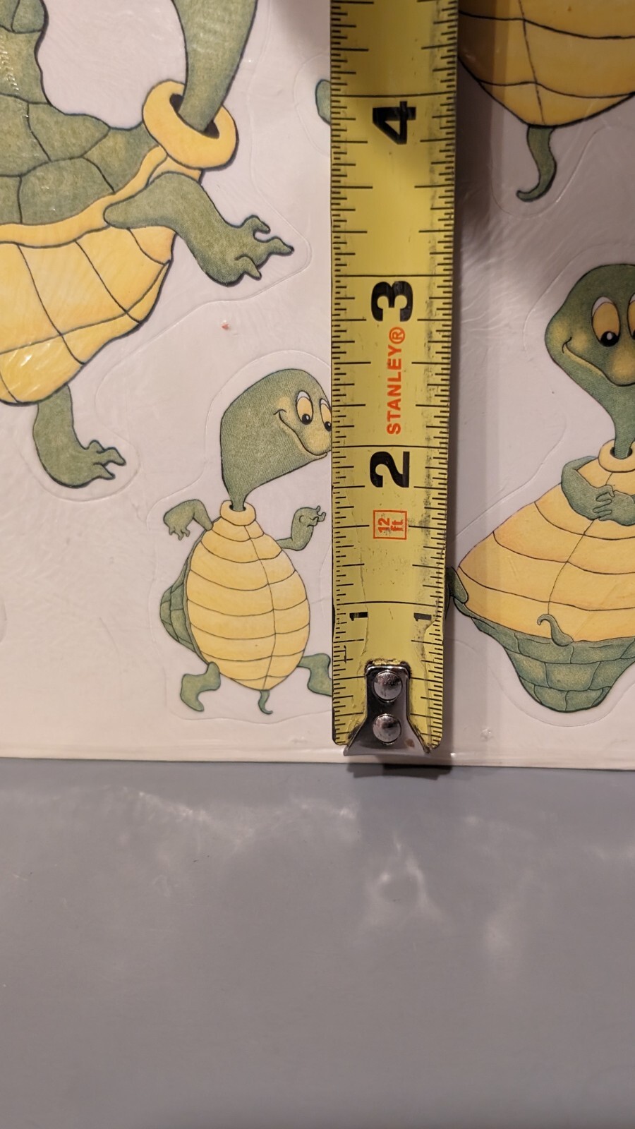 NOS Goldi Turtle Vinyl Stickers Aufkleber Made in Germany Vintage RARE 8 x 13