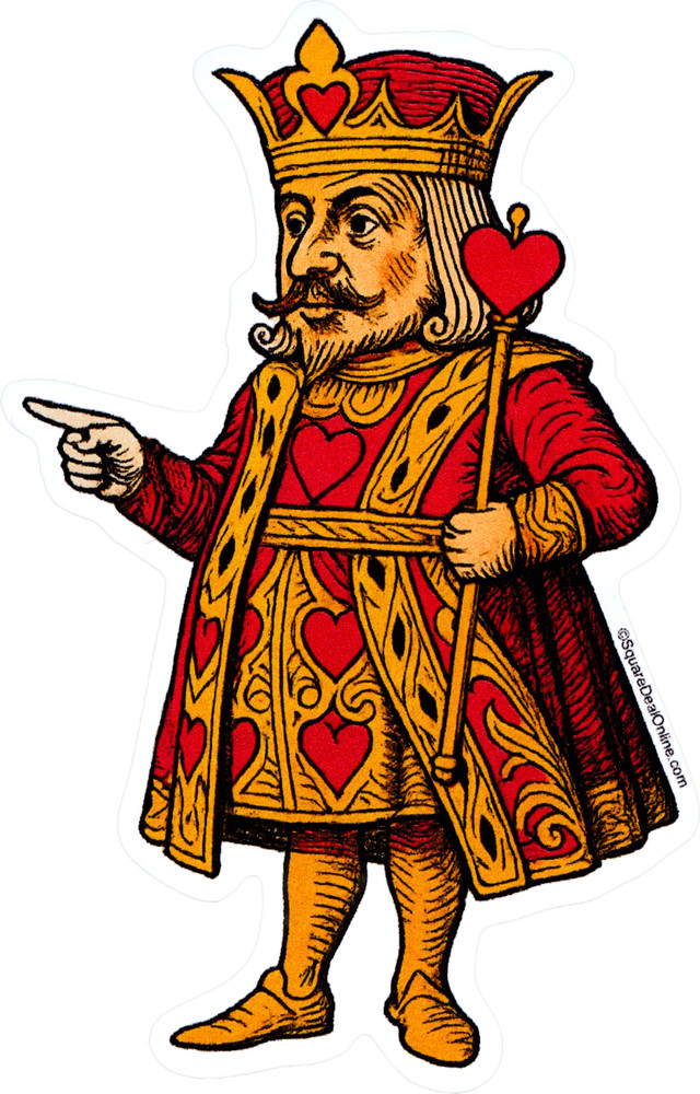 Sticker Alice's Adventures In Wonderland King of Hearts Lewis Carroll Book 4"