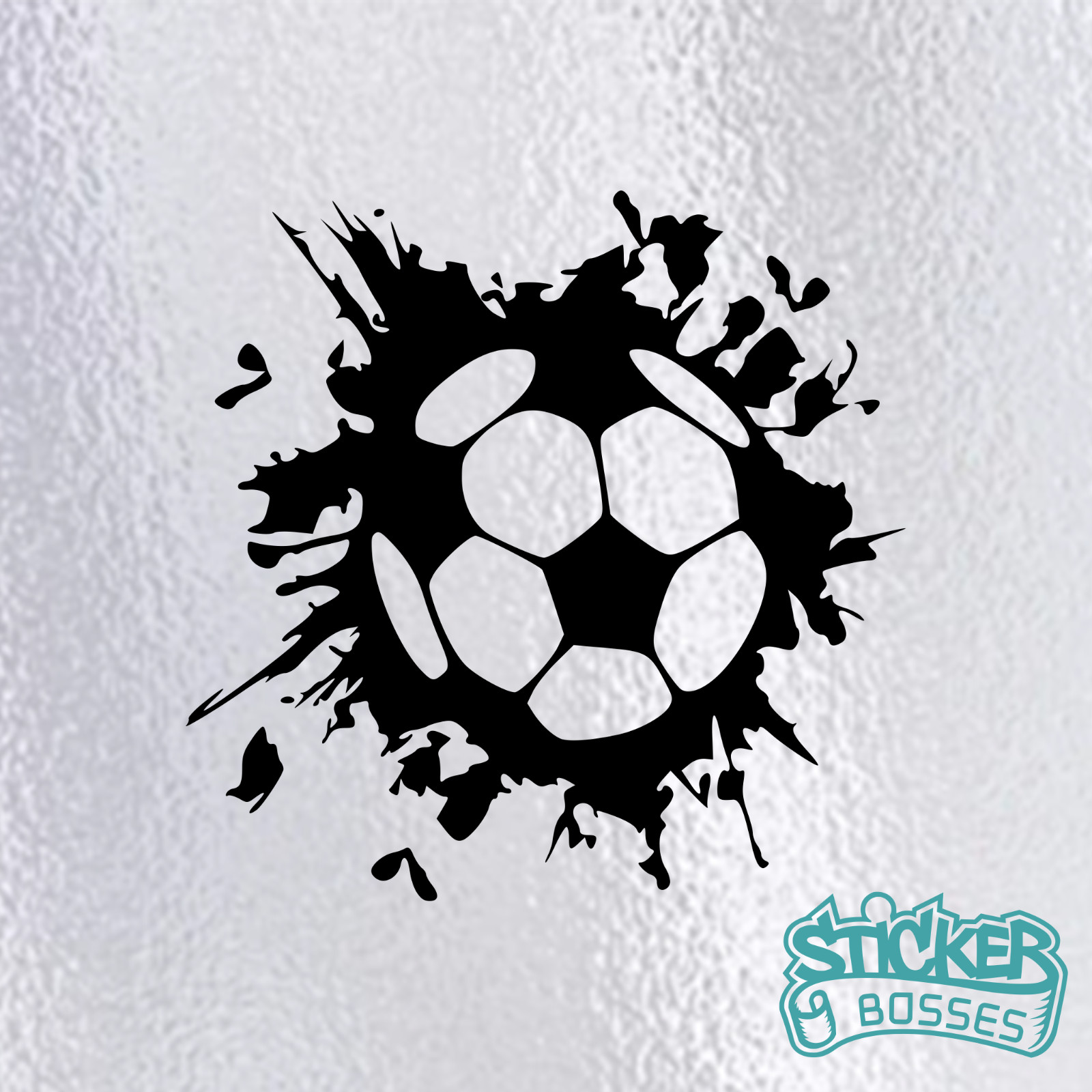 Soccer Ball Splatter Vinyl Decal Sticker Car Sports Grunge
