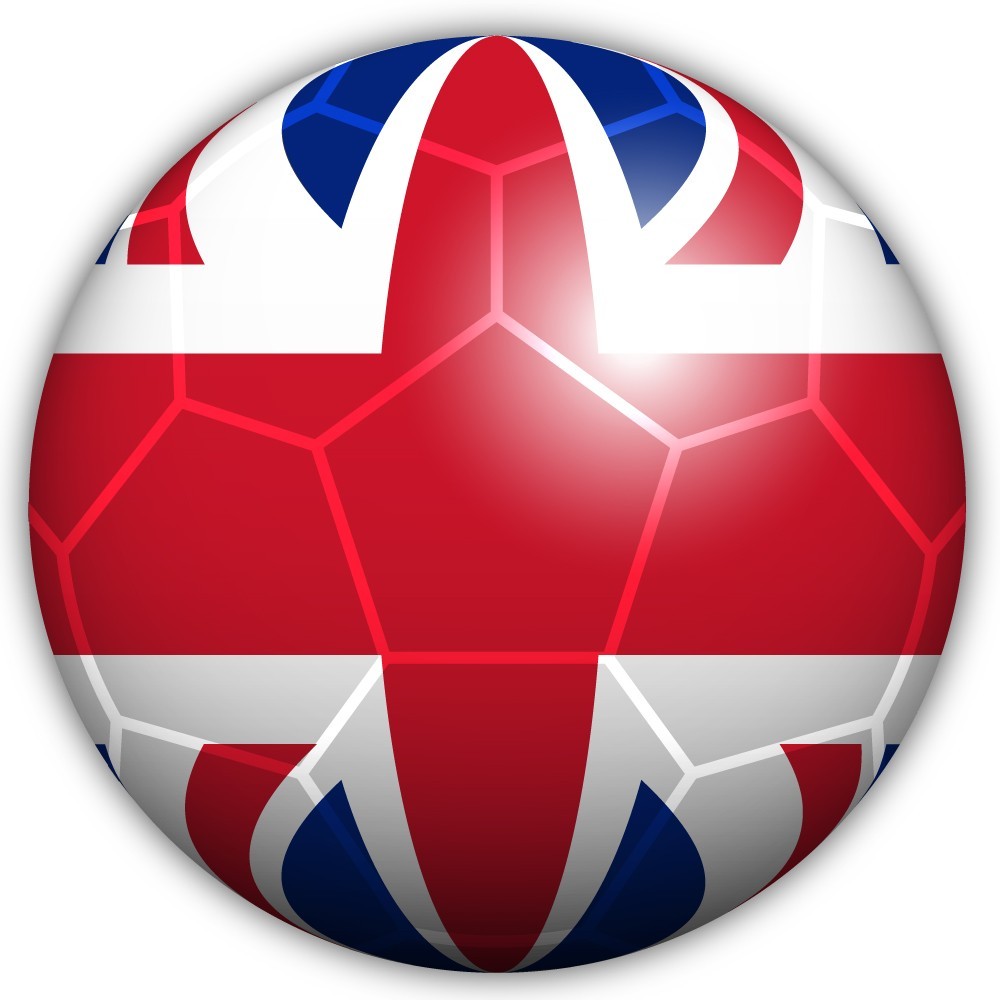 United Kingdom Soccer Ball Round Shaped Flag Cut To Shape Vinyl Sticker