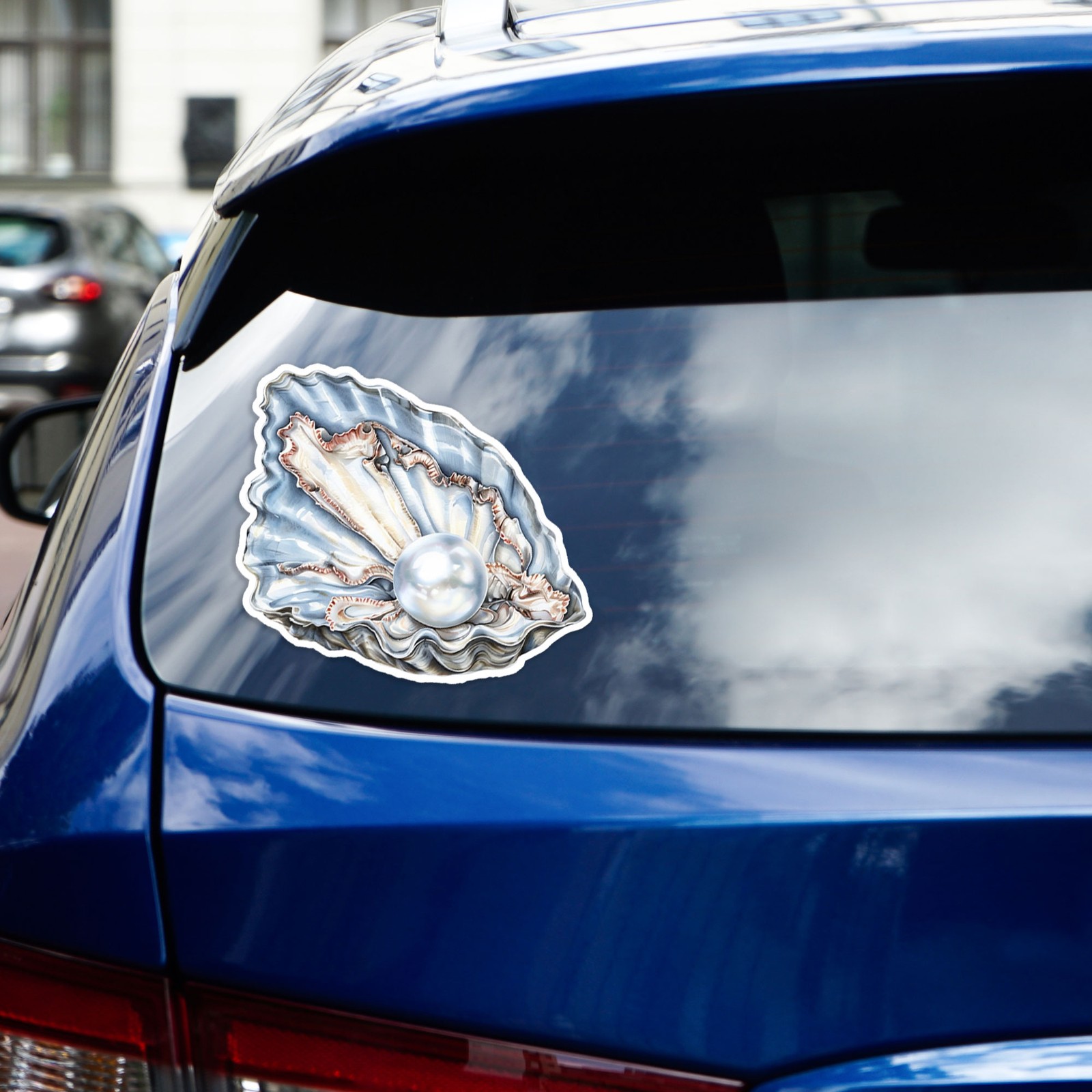Seashell With Pearl – Vinyl Decal Sticker – Car Window Laptop – #1670