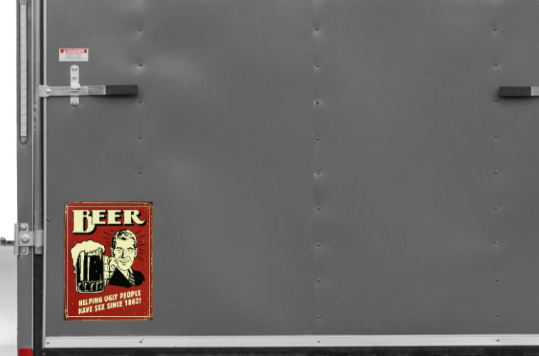 Beer- Helping Ugly People – 4×6 – Vinyl Decal Sticker Car Window Laptop Cooler