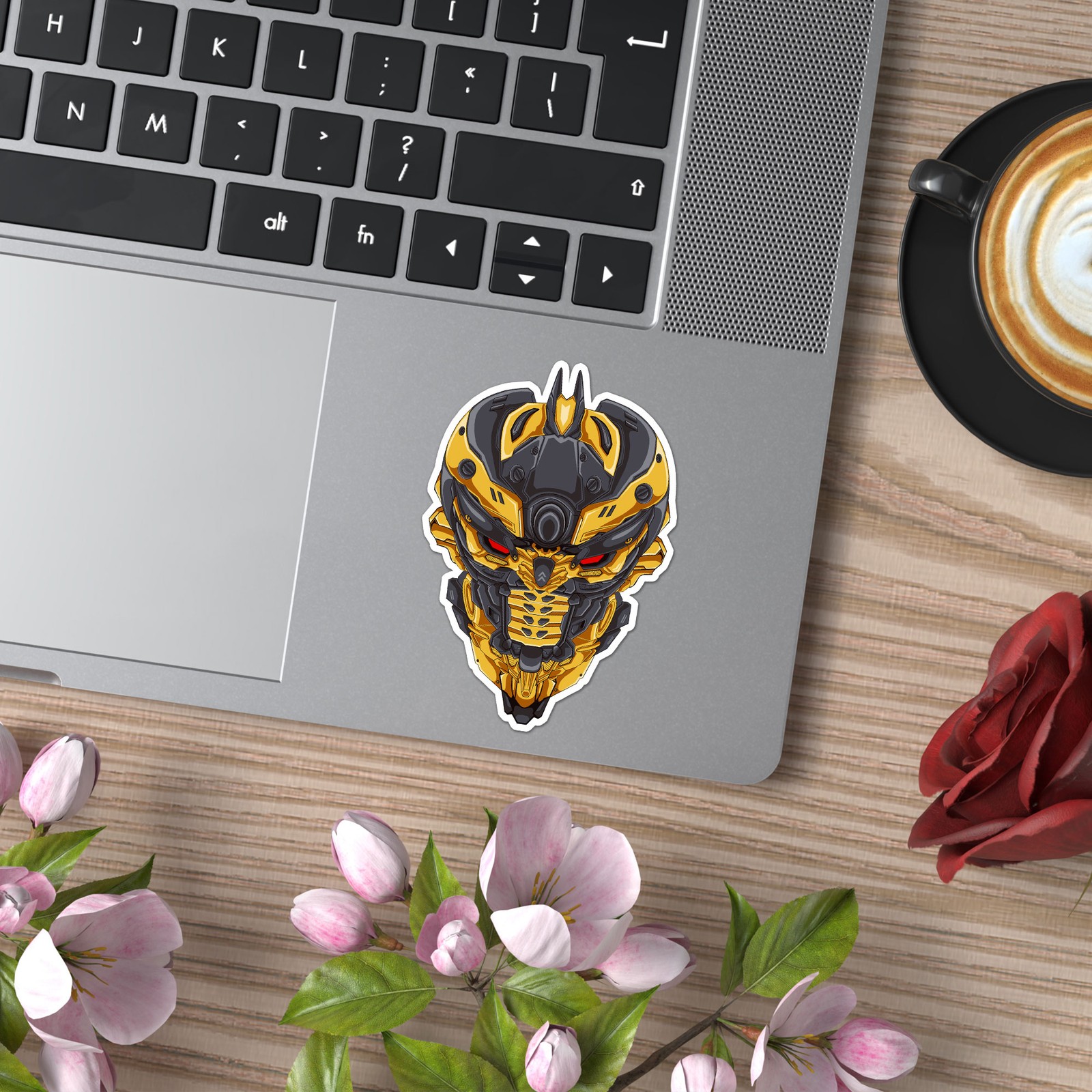 Mech Robot Head – Vinyl Decal Sticker – Car Window Laptop – ebn8212