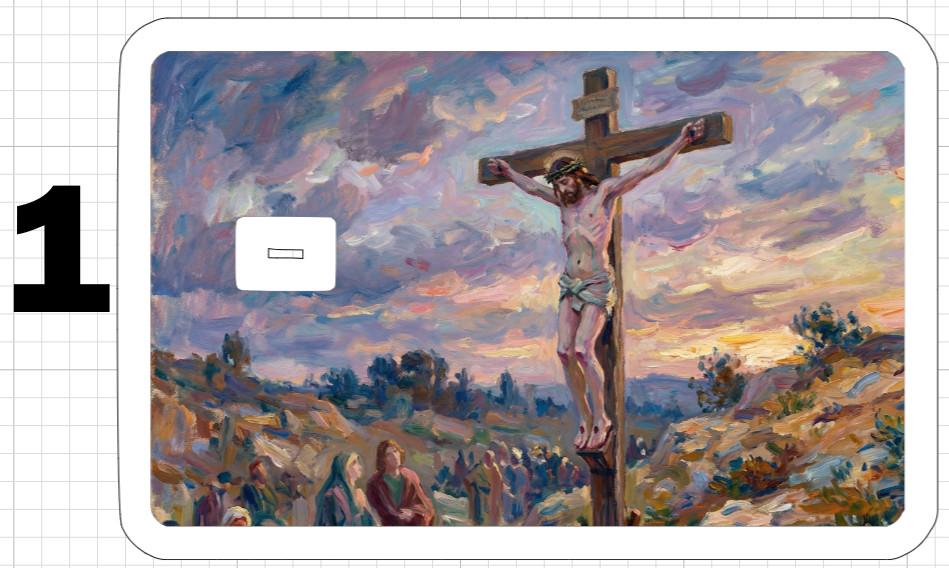 Jesus Christ Cross Painting Credit Gift Debit ATM Card Skin Sticker God Love USA