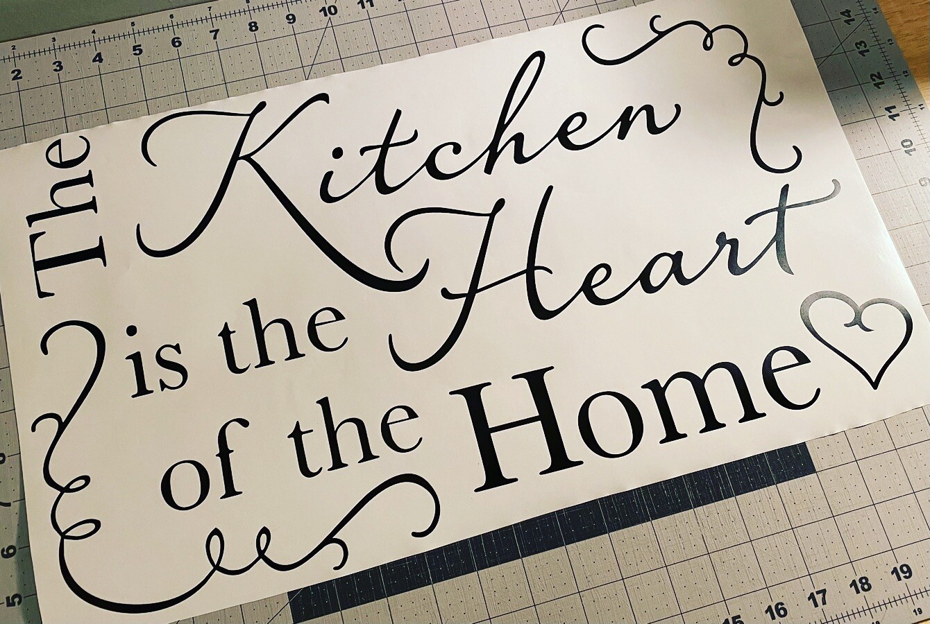 Vinyl Decal, Wall Decor – The Kitchen is The Heart of The Home