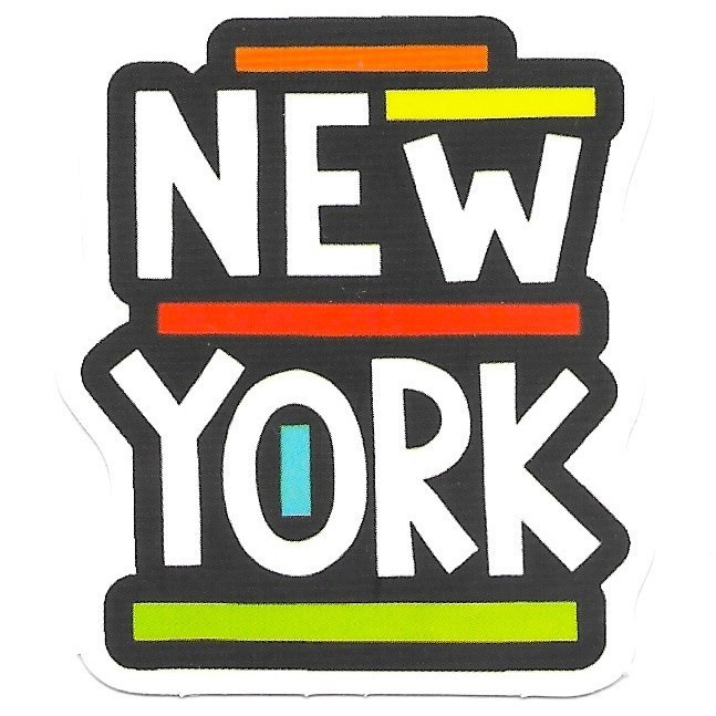 New York Pop Art Sticker Die Cut Colorful Decal Scrapbooking Journal Laptop