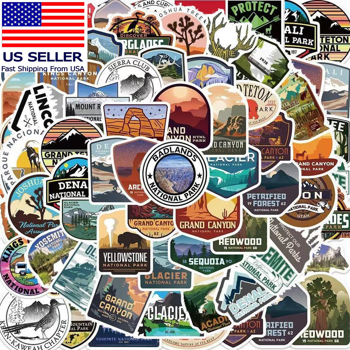 100 Pcs World Travel Stickers Set Cityscape Aesthetic Travel Map Sticker Vinyl W