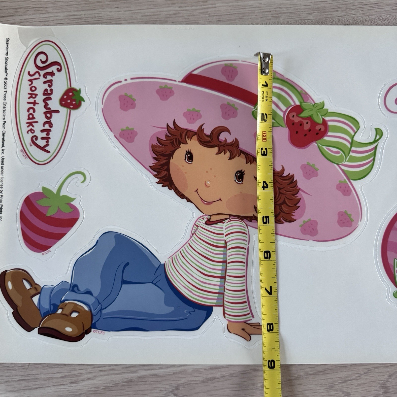 STRAWBERRY SHORTCAKE CUSTARD Cat 22 Jumbo Stick-ups wall stickers MURAL decals