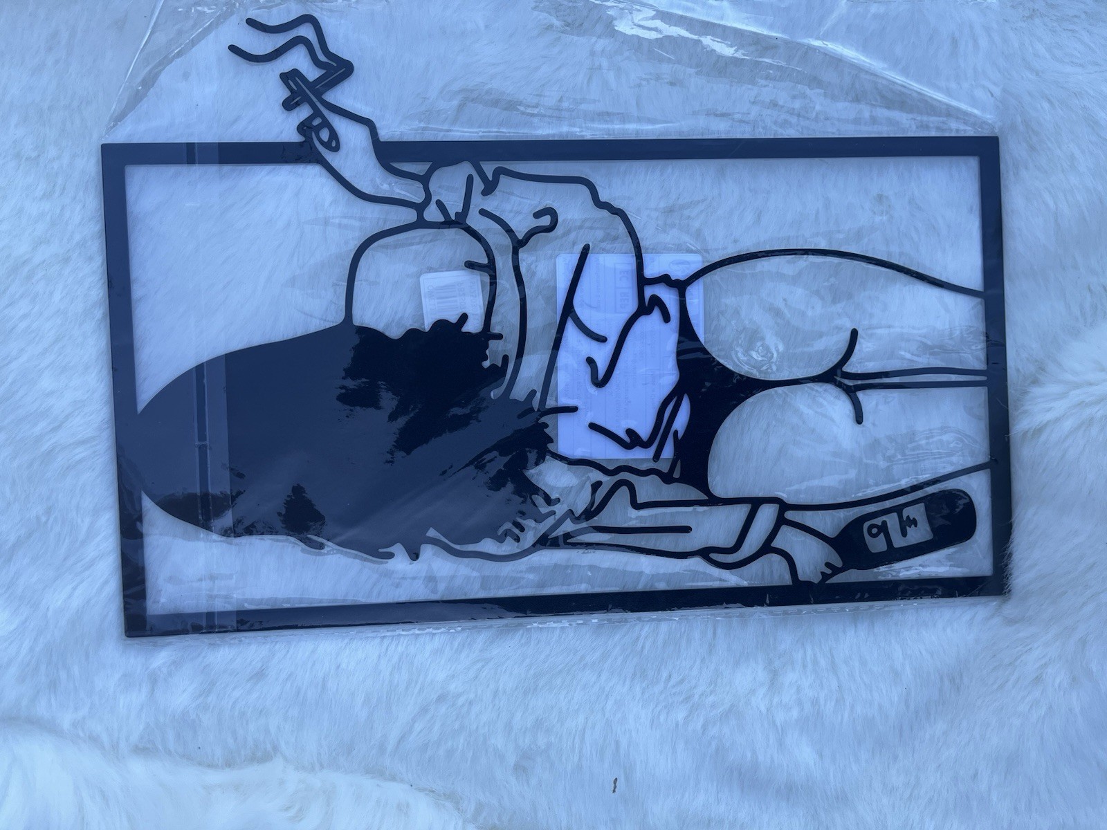 Modern metal Sillouette, Long day, Sexy Lady, “Midnight muse” Cutout Decal Metal