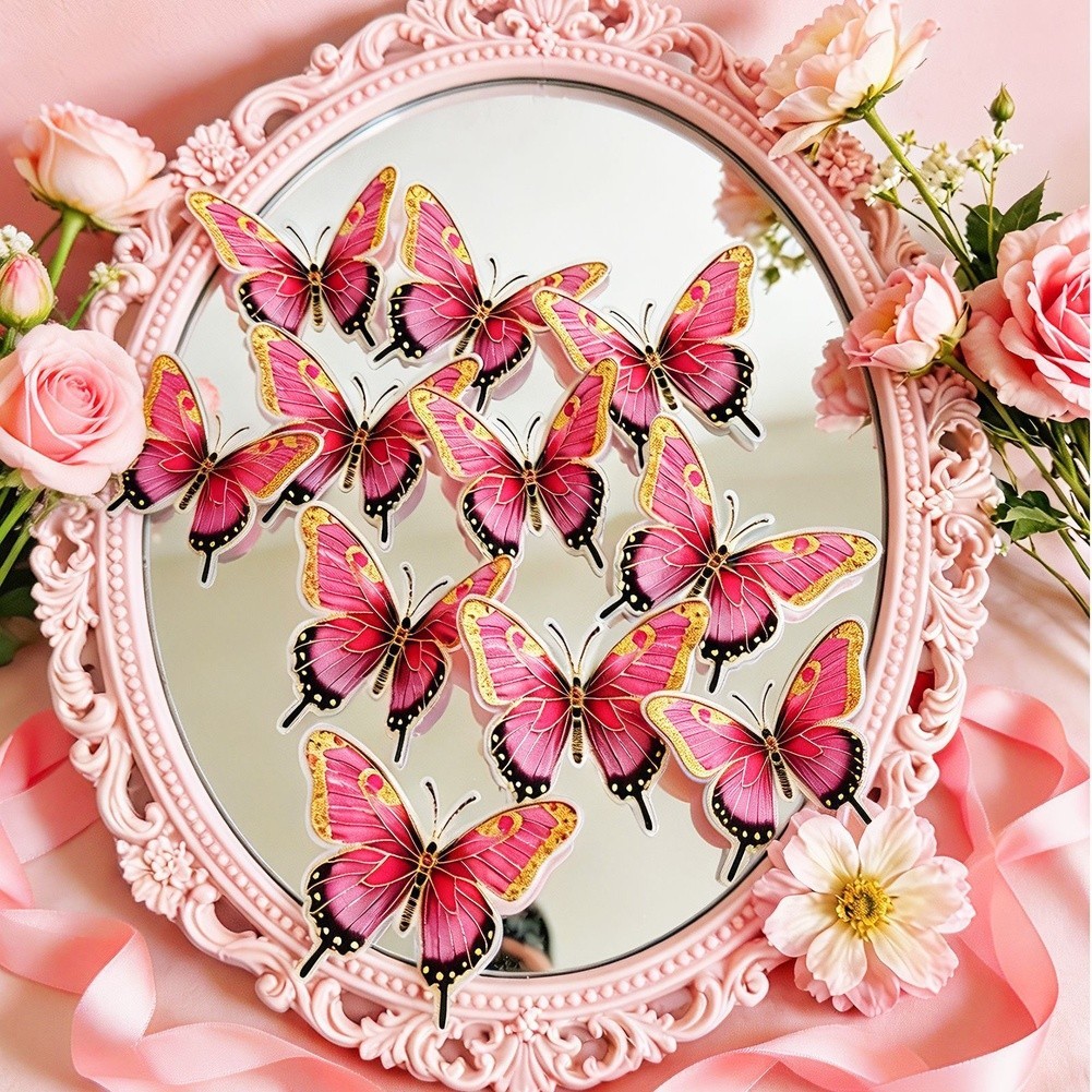 3D Butterfly Decals PVC Waterproof Bright Colors for Home Interior Decor
