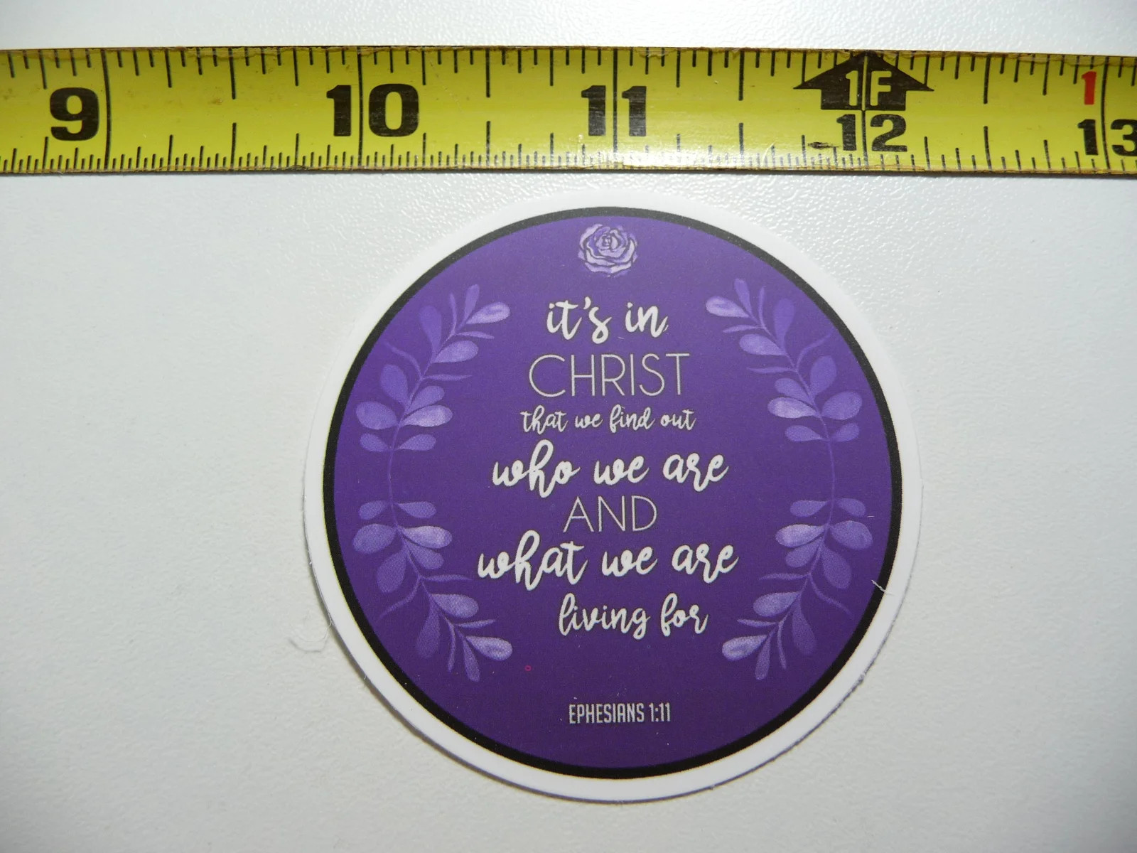 RELIGIOUS BIBLE QUOTE EPHESIANS 1:11 SMALL STICKER DECAL CHURCH FAITH CHRISTIAN