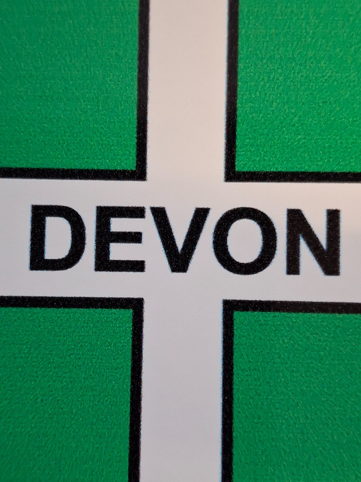 Devon County Flag Number Plate Sticker – External Car Window Bumper Sticker