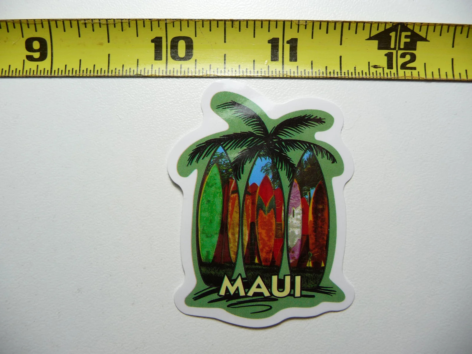MAUI SURBOARDS PALM SMALL STICKER DECAL TROPIC SCENE VACATION TRIP