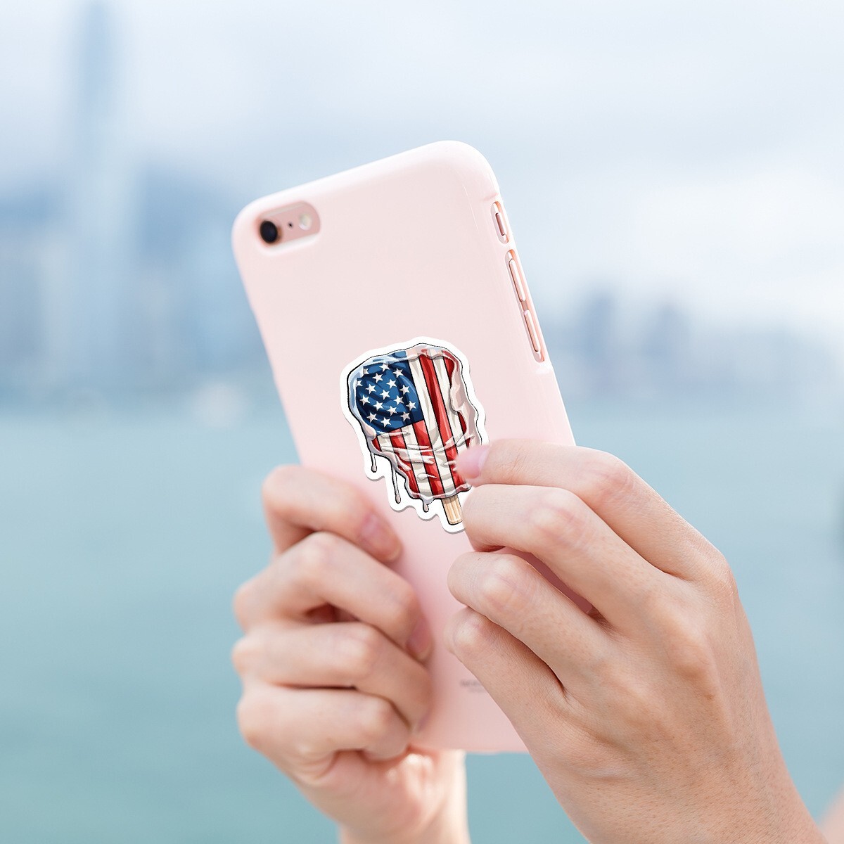 50pcs Waterproof Vinyl Stickers Independence Day 4th Of July Holiday Window Auto