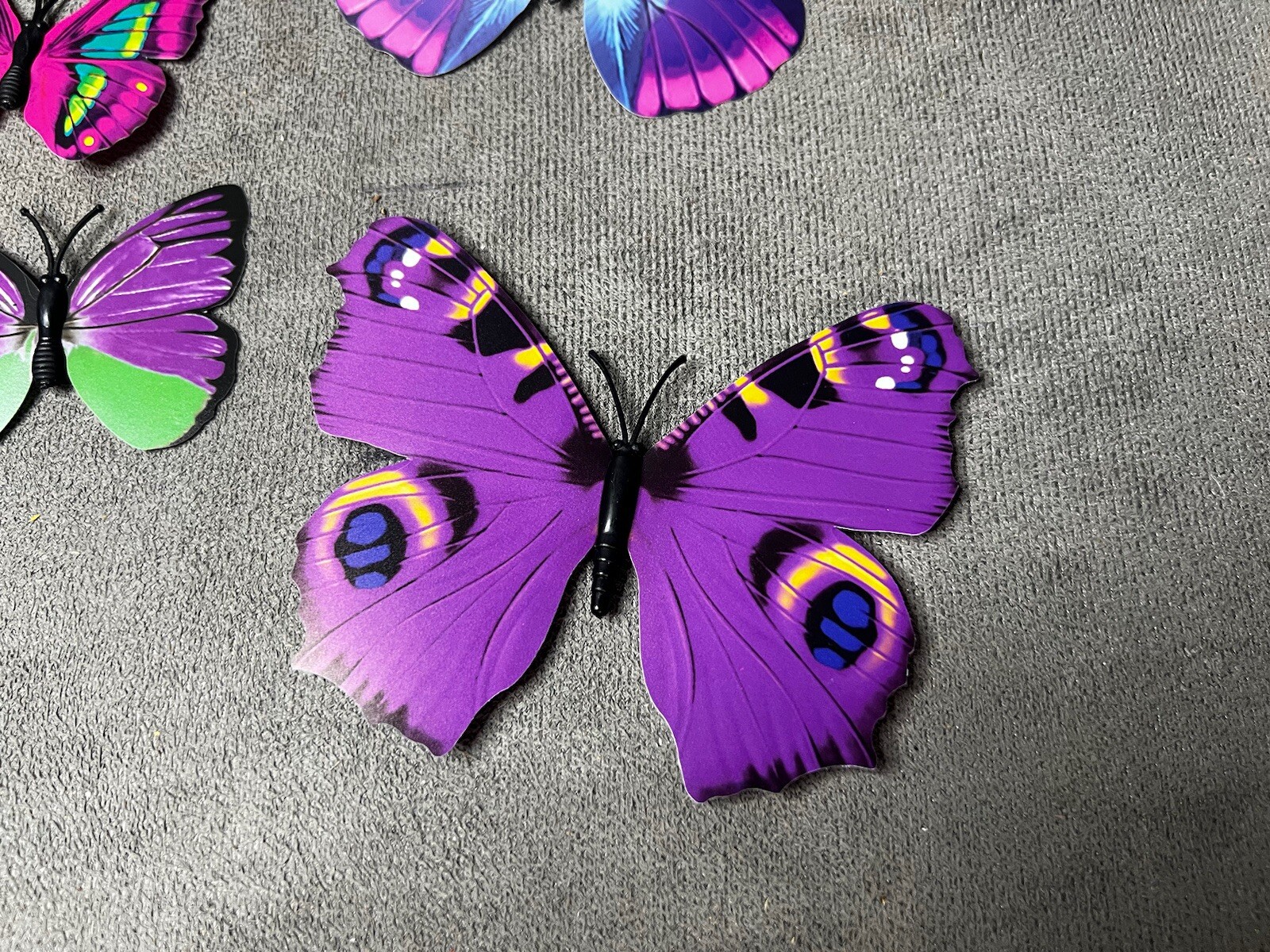 SPC 3D Magnetic Butterflies Wall Fridge Decor Crafts Mixed Sizes Realistic Lot