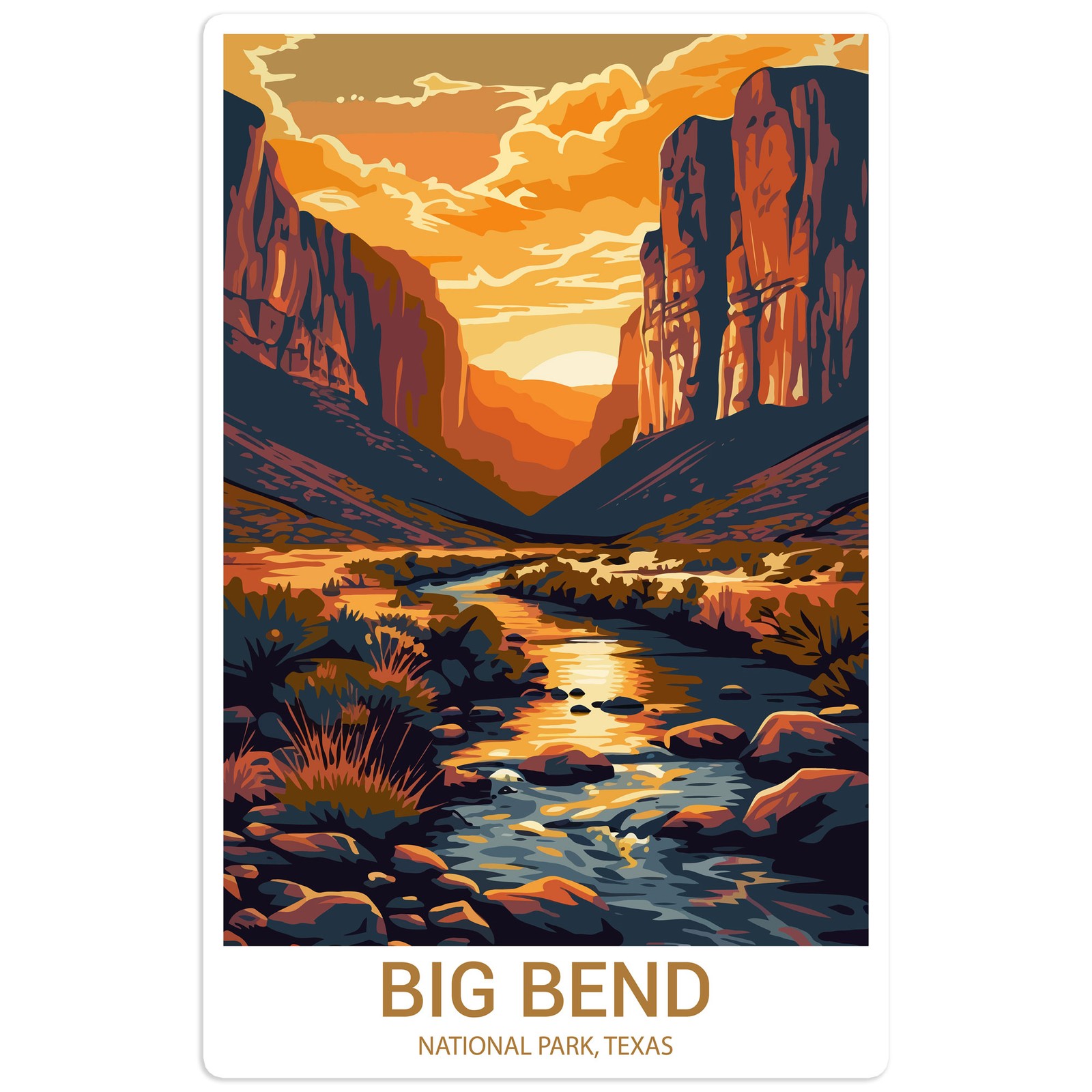 Big Bend National Park – Vinyl Decal Sticker – Car Window Laptop – #1222