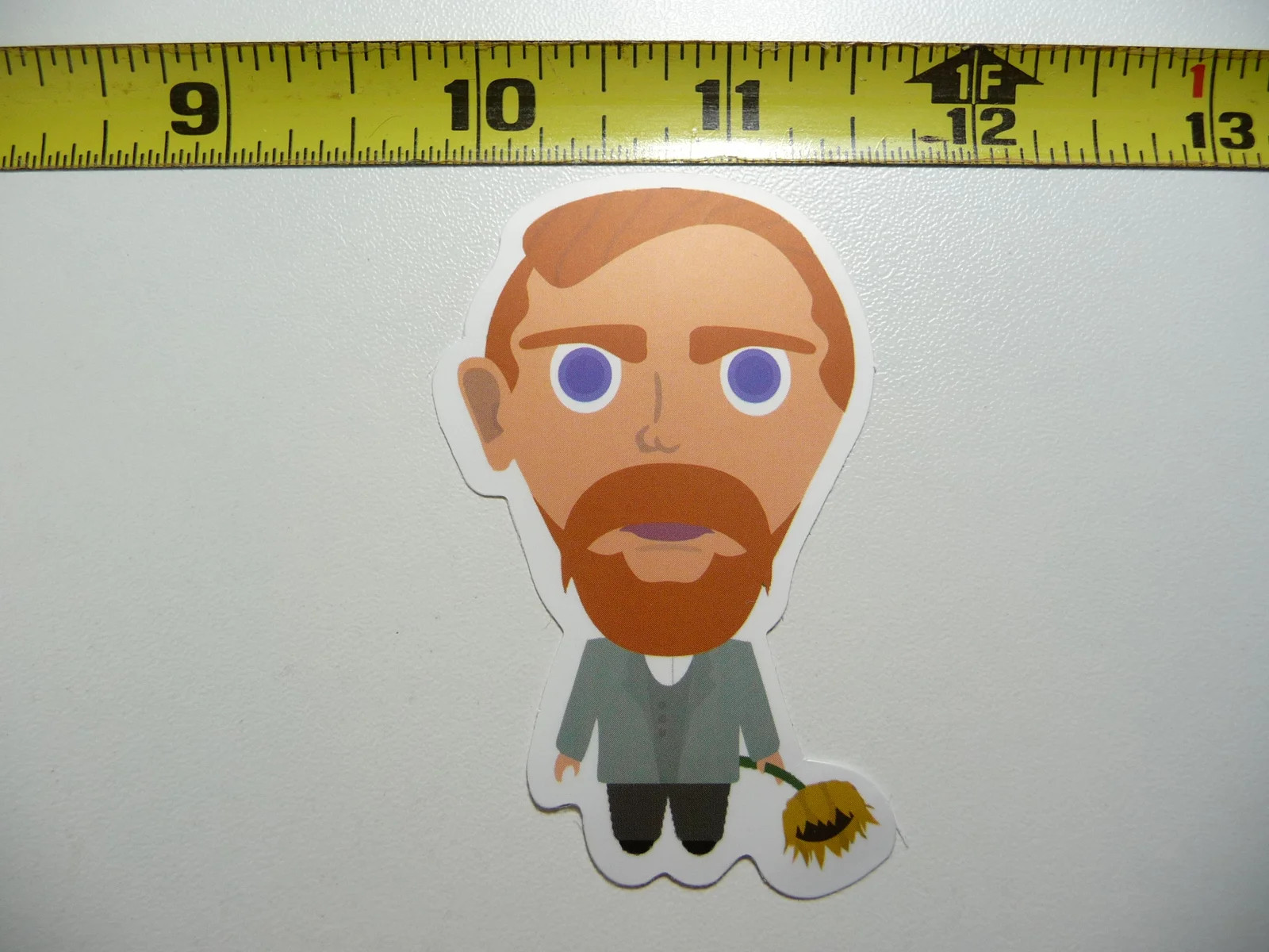 VINCENT VAN GOGH BIG HEAD SUNFLOWER SMALL STICKER DECAL CLASSIC ARTIST PAINTER