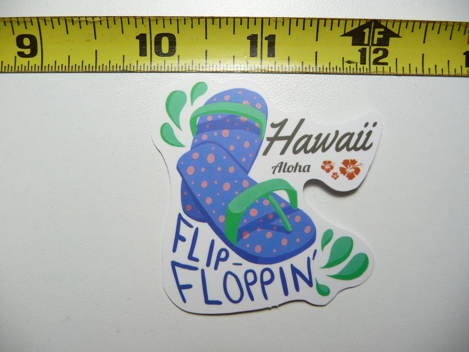 ALOHA FLIP FLOPS FLOPPIN HAWAII SMALL STICKER DECAL WALL FUNNY