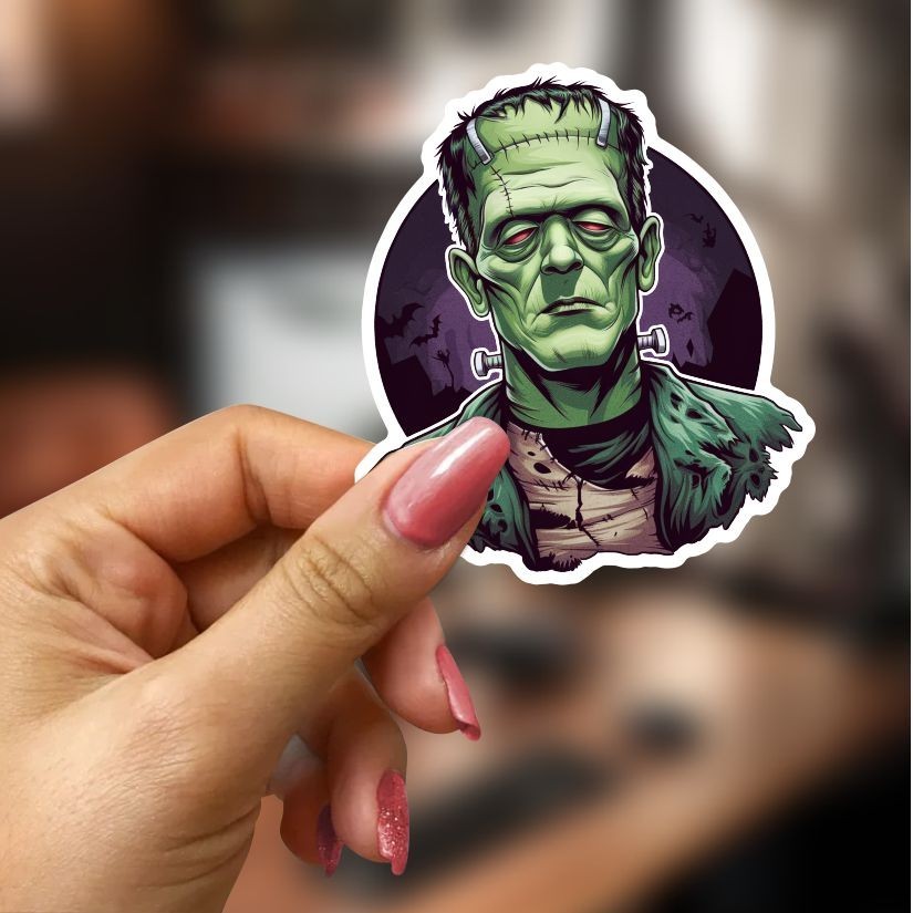 Frankenstein , Haloween, Sticker, Peel N' Stick, Different Sizes