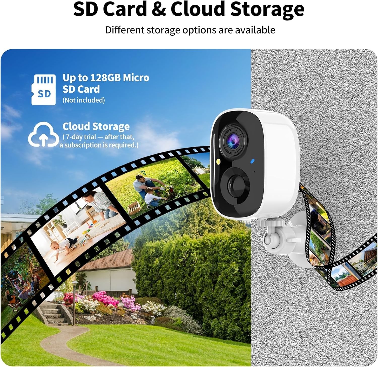 Security Cameras Wireless Outdoor,2K Indoor WiFi Wireless Cameras,Outside Bat…