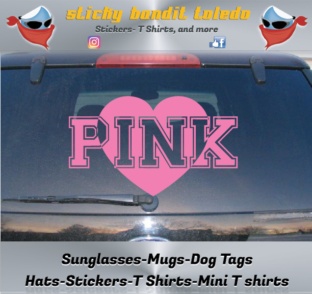 Victoria's Secret Love Pink 7 inch window vinyl decal sticker