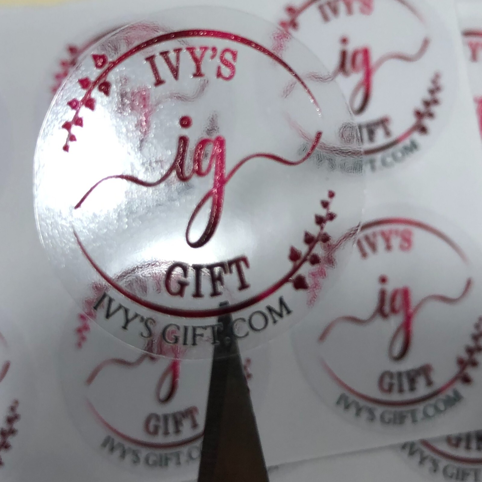 custom clear stickers with logo waterproof clear sticker white on clear label