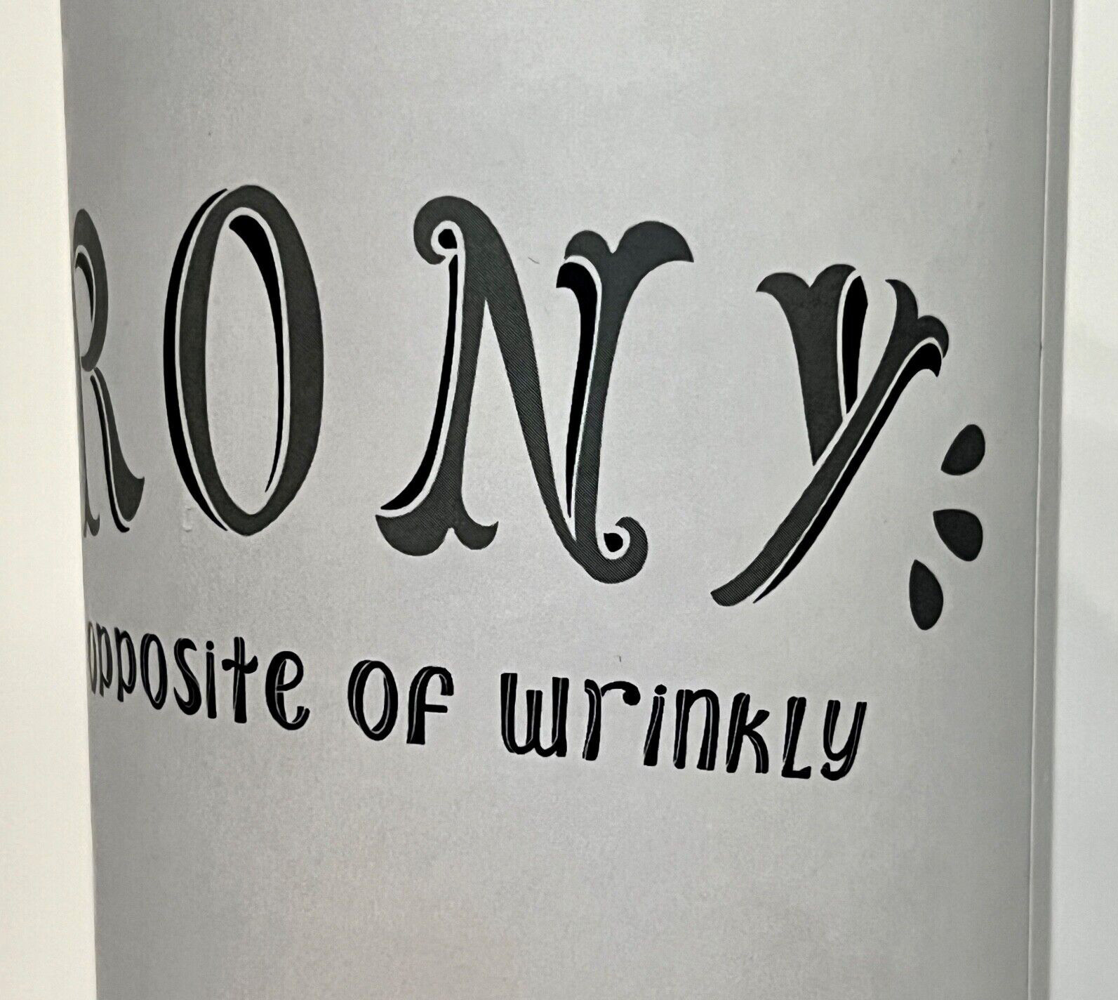 Laundry Room Wall Art 24" IRONY–Opposite of WRINKLY Rub On TriVink Transfer NEW