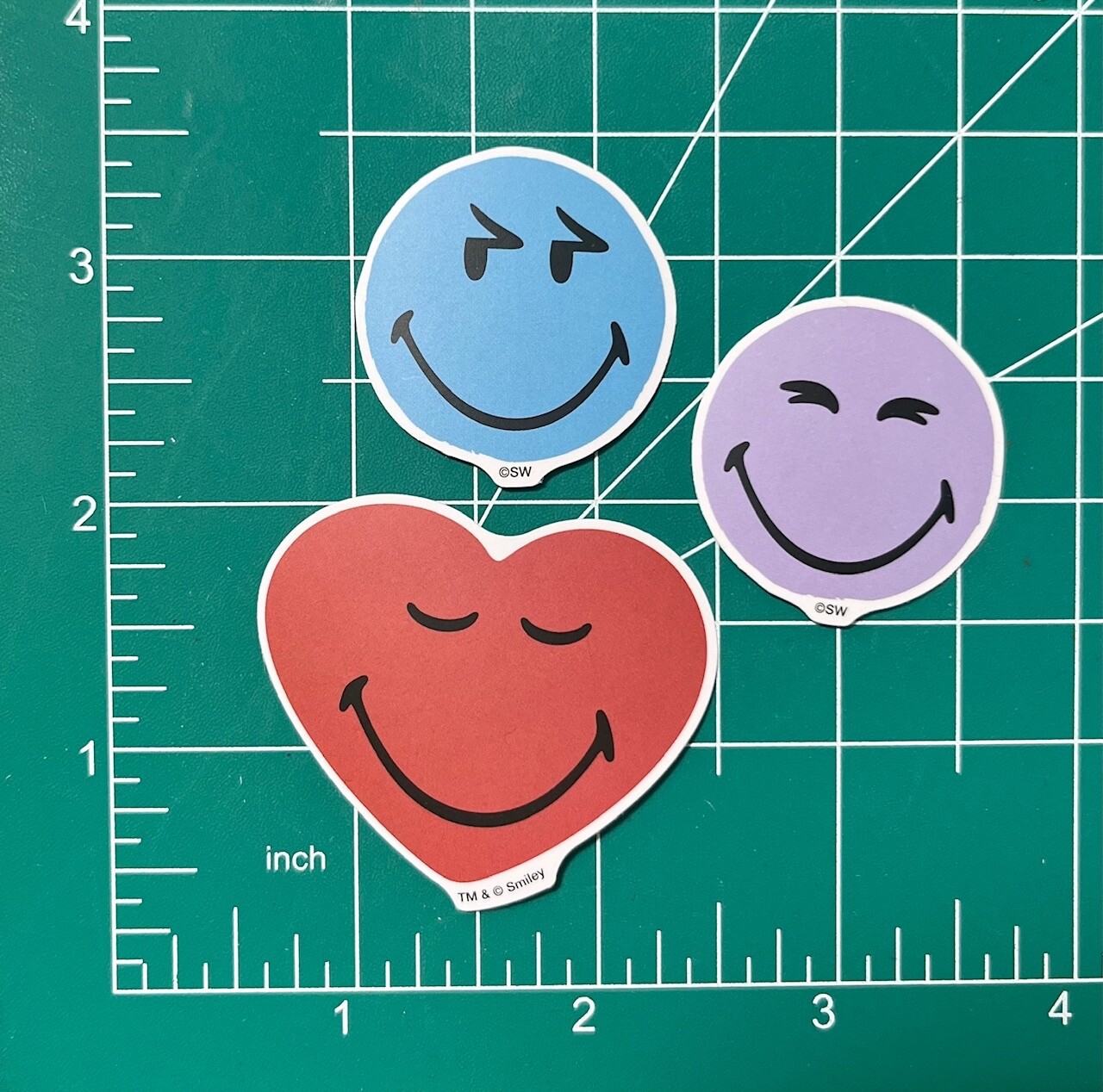 Colorful Smiley Face Vinyl Stickers Car, Laptop Decal :)