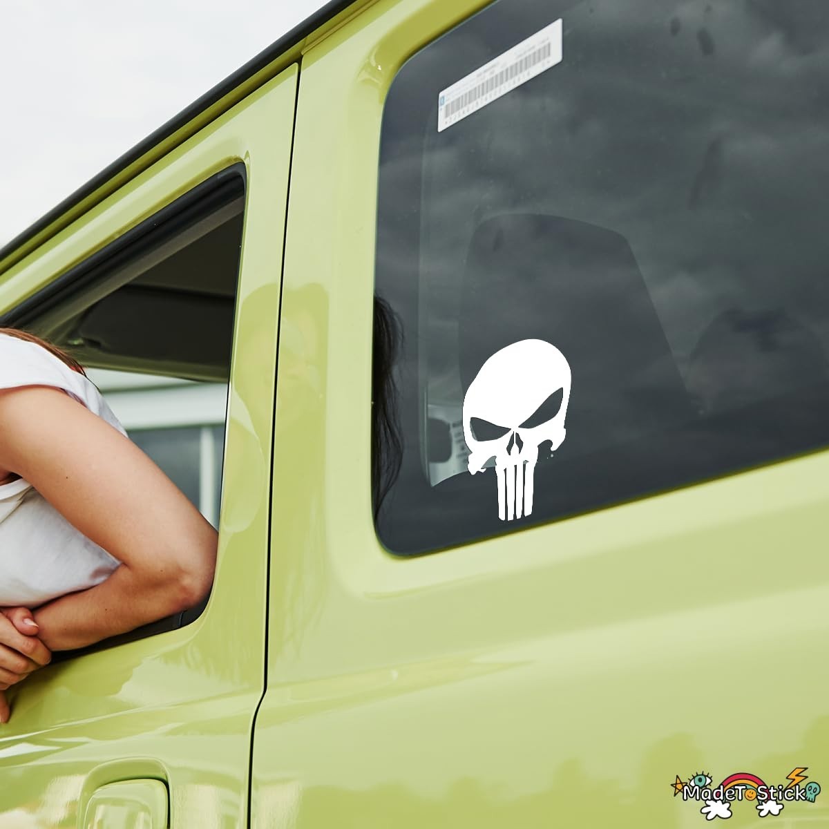 Skull Logo Tactical Gothic Style Vinyl Decal Car Motorcycle Sticker 3"x2"