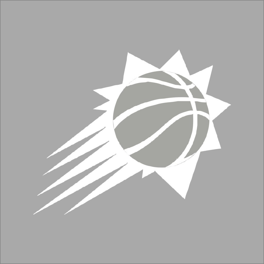 Phoenix Suns #4 NBA Team Logo 1 Color Vinyl Decal Car Window Wall