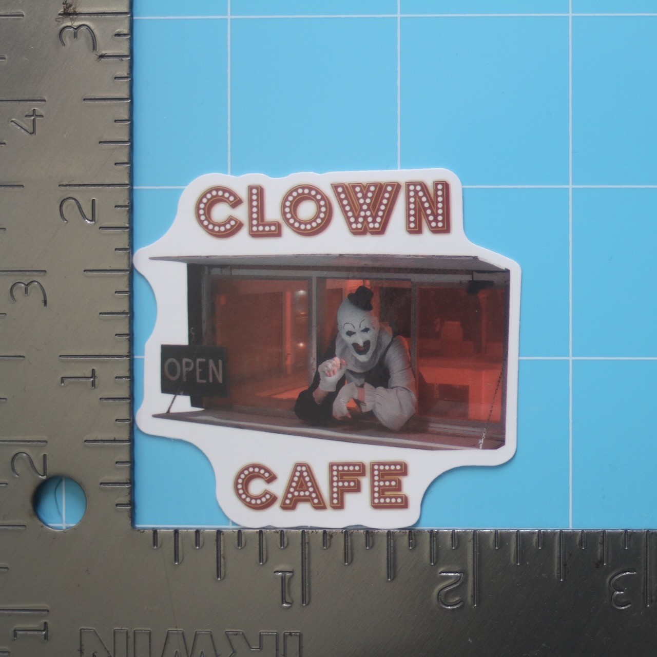 Terrifier Sticker (ART THE CLOWN) Bloody Horror Movie, Gloss PVC Decal