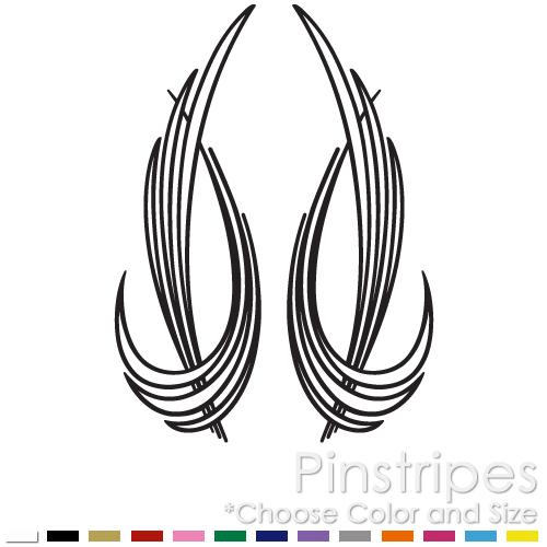 PINSTRIPE SET CHOPPER BIKE FENDER TANK CAR WINDOW VINYL DECAL STICKER (PS-04)