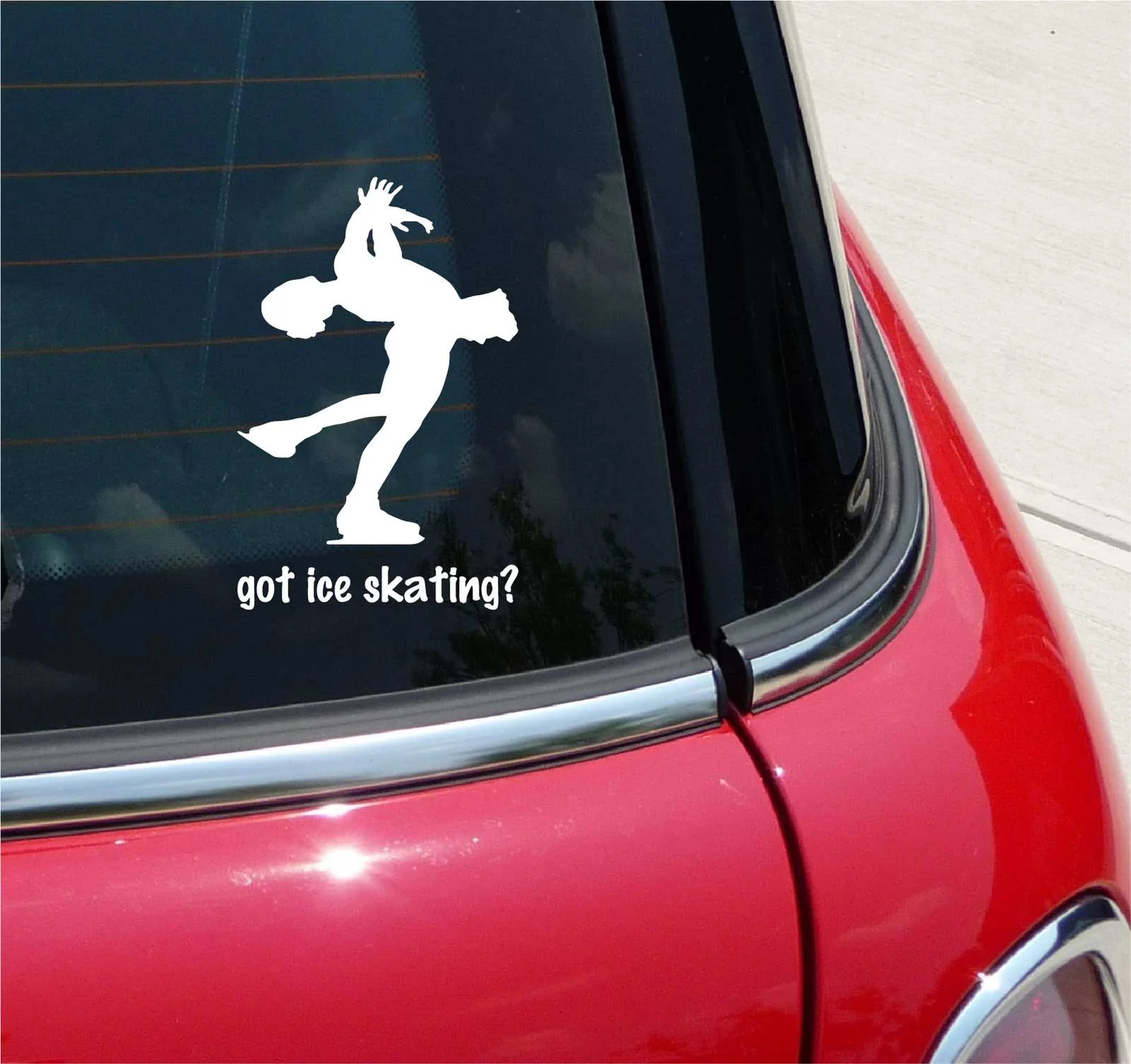 GOT ICE SKATING? FIGURE OLYMPICS GRAPHIC DECAL STICKER ART CAR WALL DECOR
