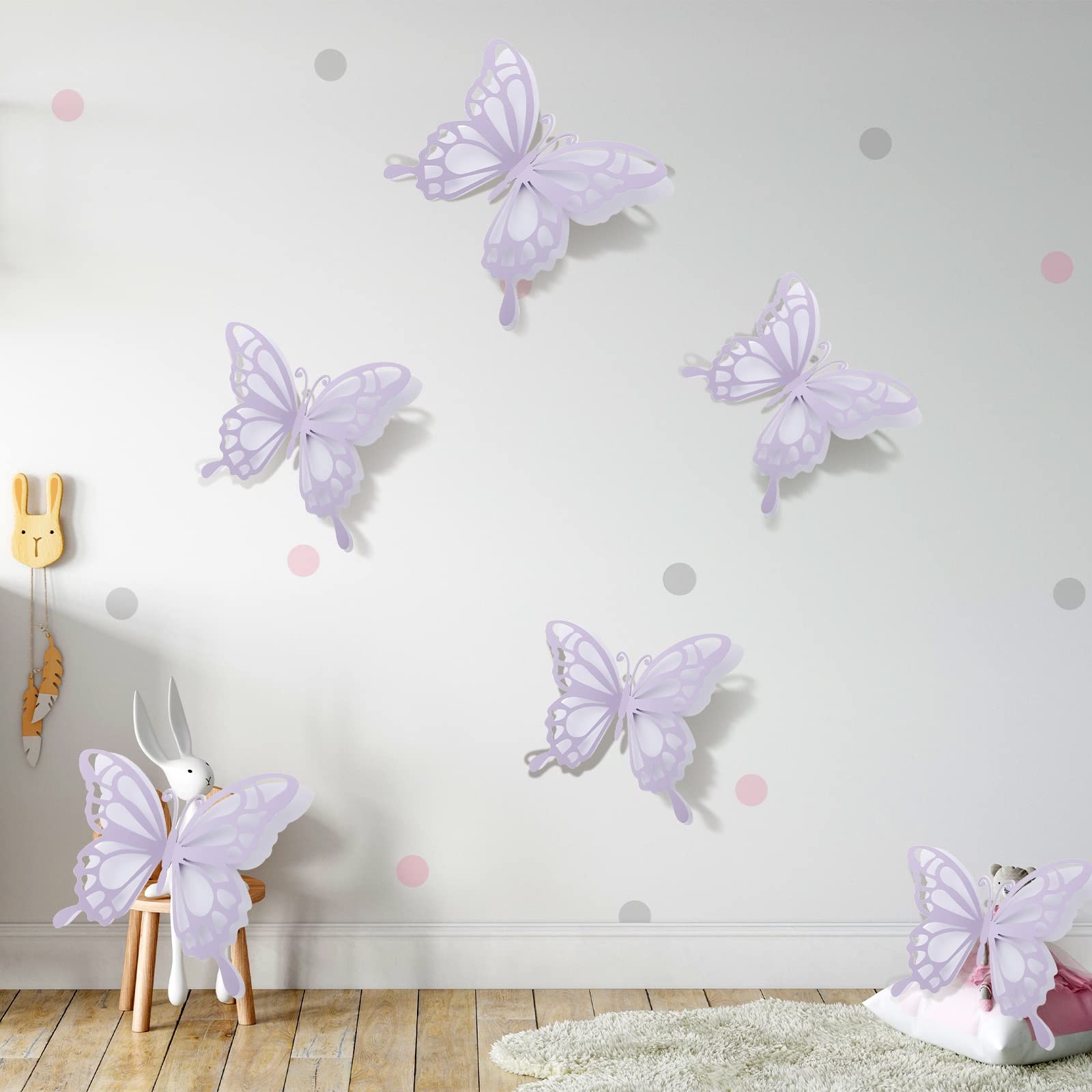 12 Pcs 3D Large Butterfly Party Decoration 12 Inch 10 Inch Big Butterfly Cent…