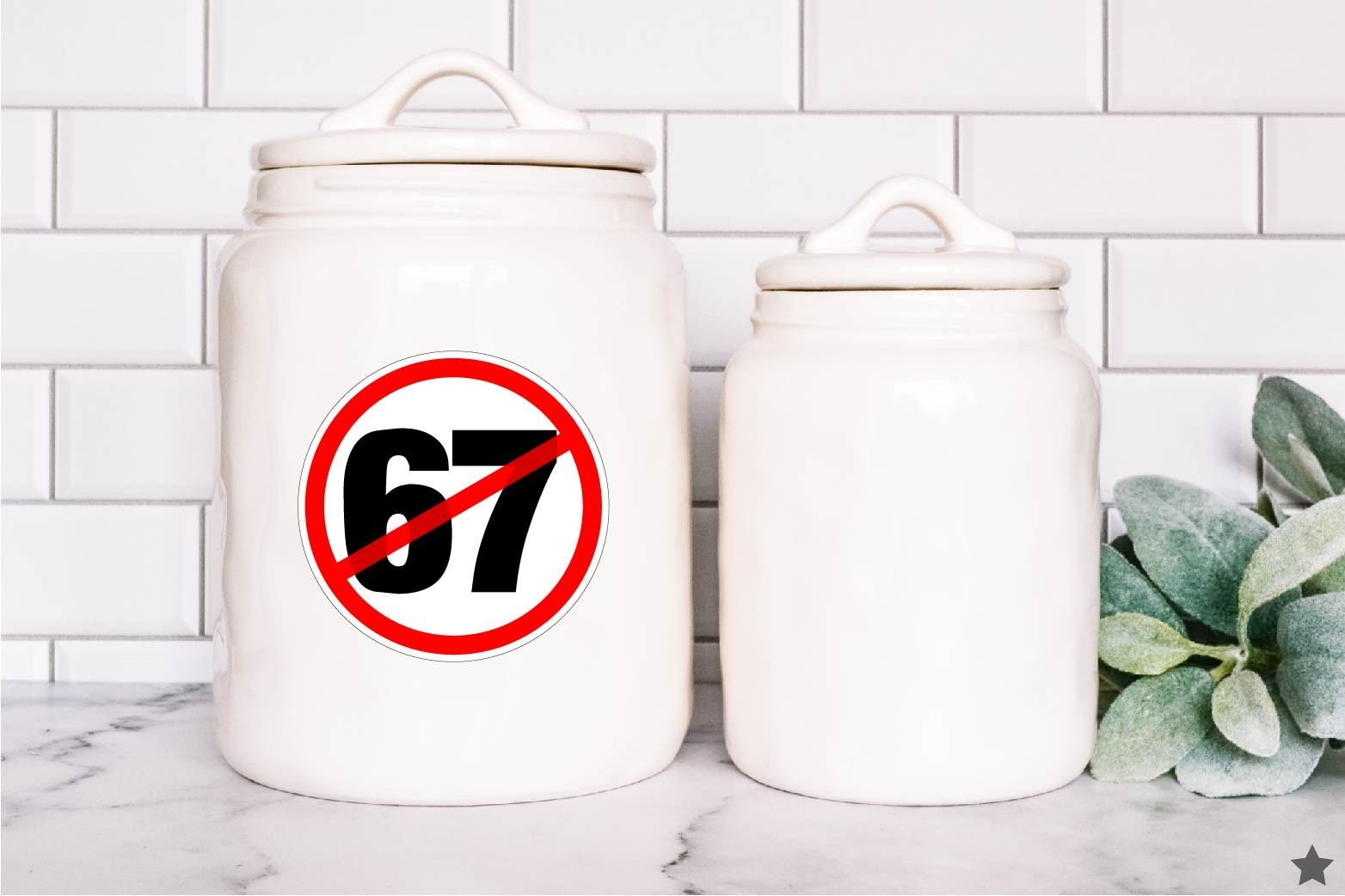 No 67 Decal Sticker Meme Trending Trend Post Stop 6 7 Mid Beep Teen Parents Gift