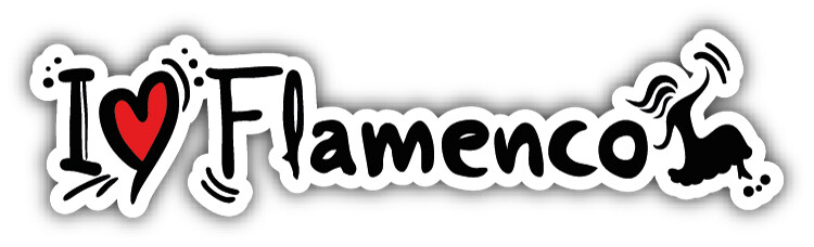 I Love Flamenco Dance Slogan Car Bumper Sticker Decal