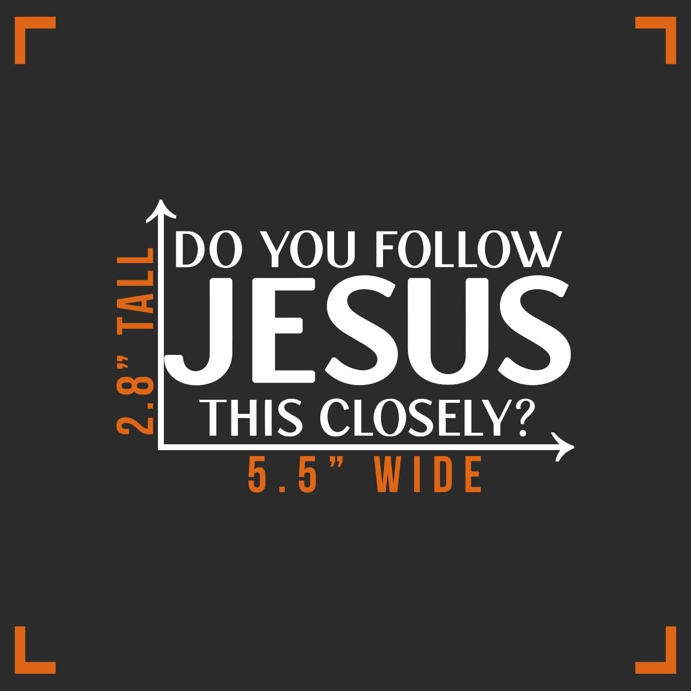 Handmade Jesus Vinyl Decal – Irregular Shape | Stylish 5.5" x 2" Car & Wall Art
