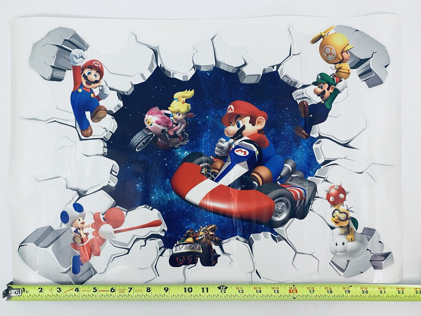 Super Mario Brothers Removable Wall Sticker 21"x 14.5" 3D Decal Kids Home Decor